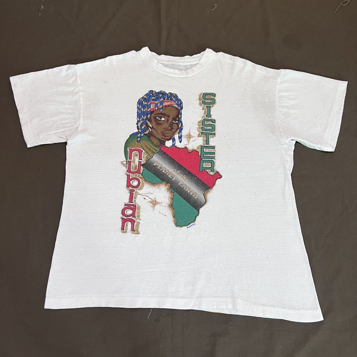 Rap Tees Vintage 90s NUBIAN SISTER Black History Tee XL Hiphop Size US XL / EU 56 / 4 - 2 Thumbnail