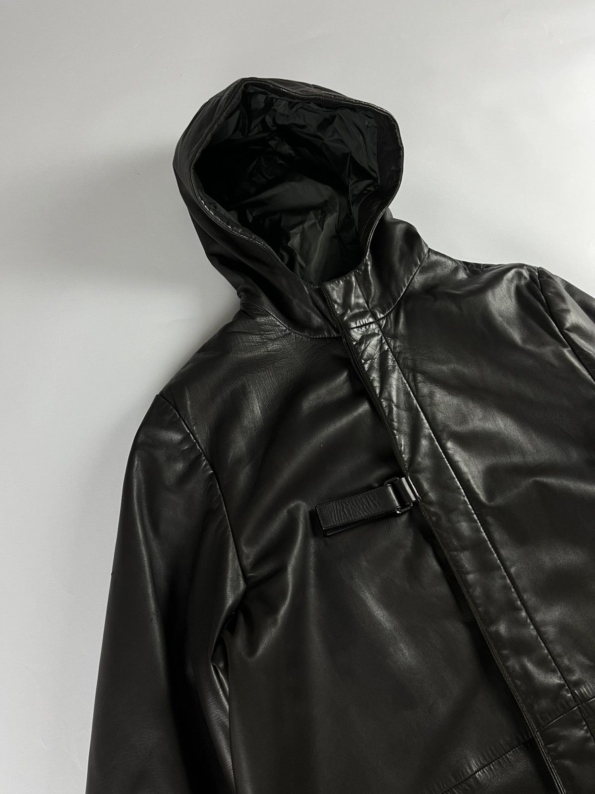 Prada Prada Belted Premium Leather Long Jacket FW 1999 Size US L / EU 52-54 / 3 - 2 Thumbnail