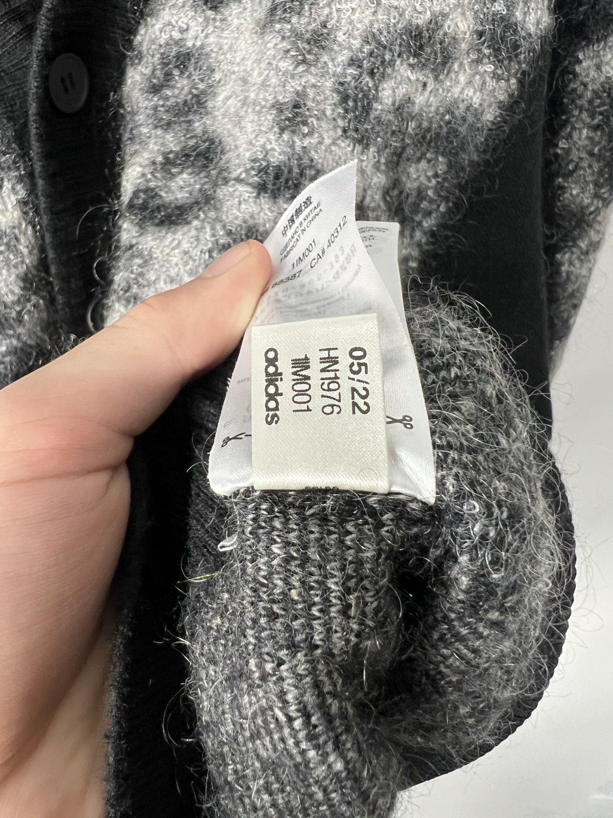 Adidas × Y's Vintage Adidas Yohji Yamamoto Y-3 Mohair Leopard Cardigan Size US L / EU 52-54 / 3 - 9 Thumbnail
