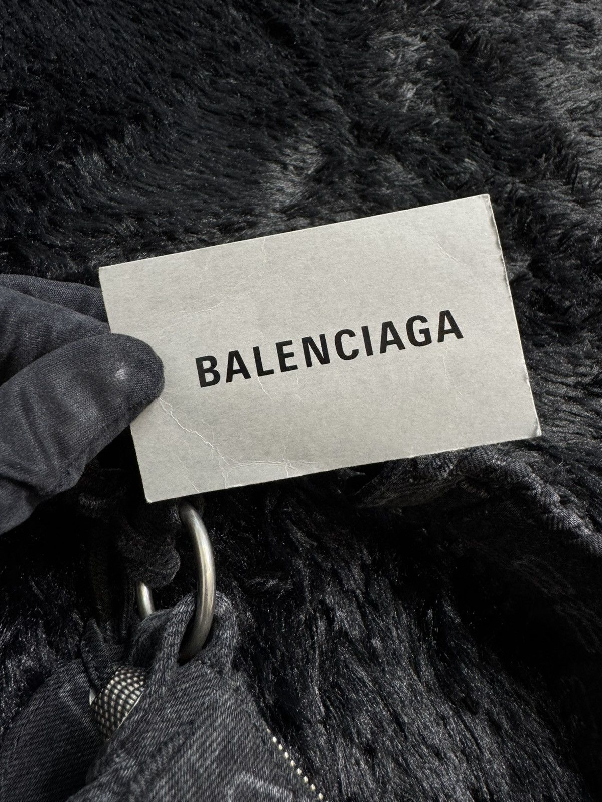 Balenciaga Balenciaga Le Cagole Black Monogram Denim Size ONE SIZE - 10 Thumbnail