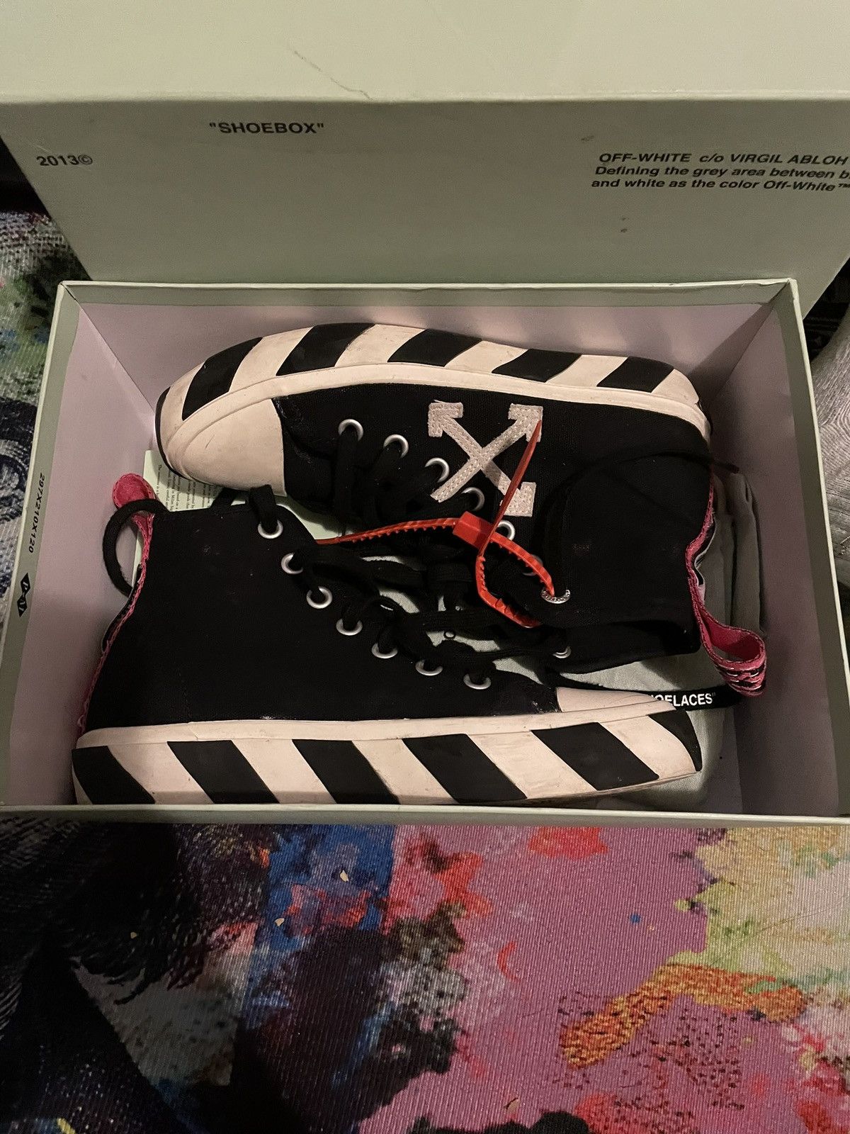 Off-White Mid Top Vulcanized Sneaker Size US 5.5 / EU 38 - 3 Thumbnail