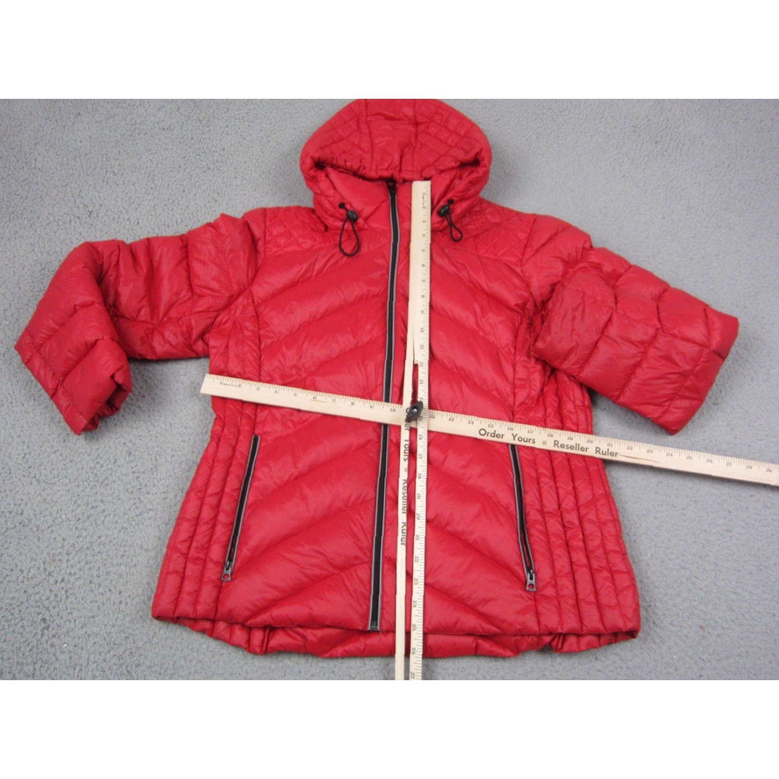 Lucky Brand Lucky Brand Jacket XL Red Full Zip Hooded Puffer Womens Winter Outdoor Modern Regular XS? Size XL / US 12-14 / IT 48-50 - 3 Thumbnail