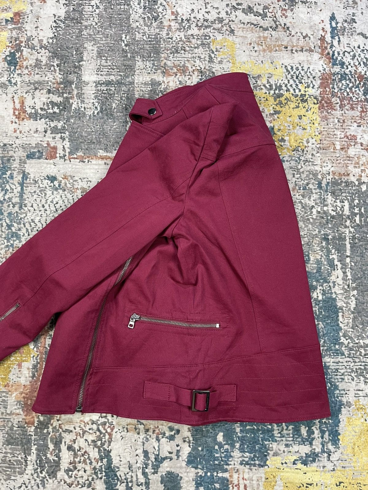 Banana Republic Banana Republic Red Garnet Factory Moto Jacket Size M / US 6-8 / IT 42-44 - 7 Thumbnail