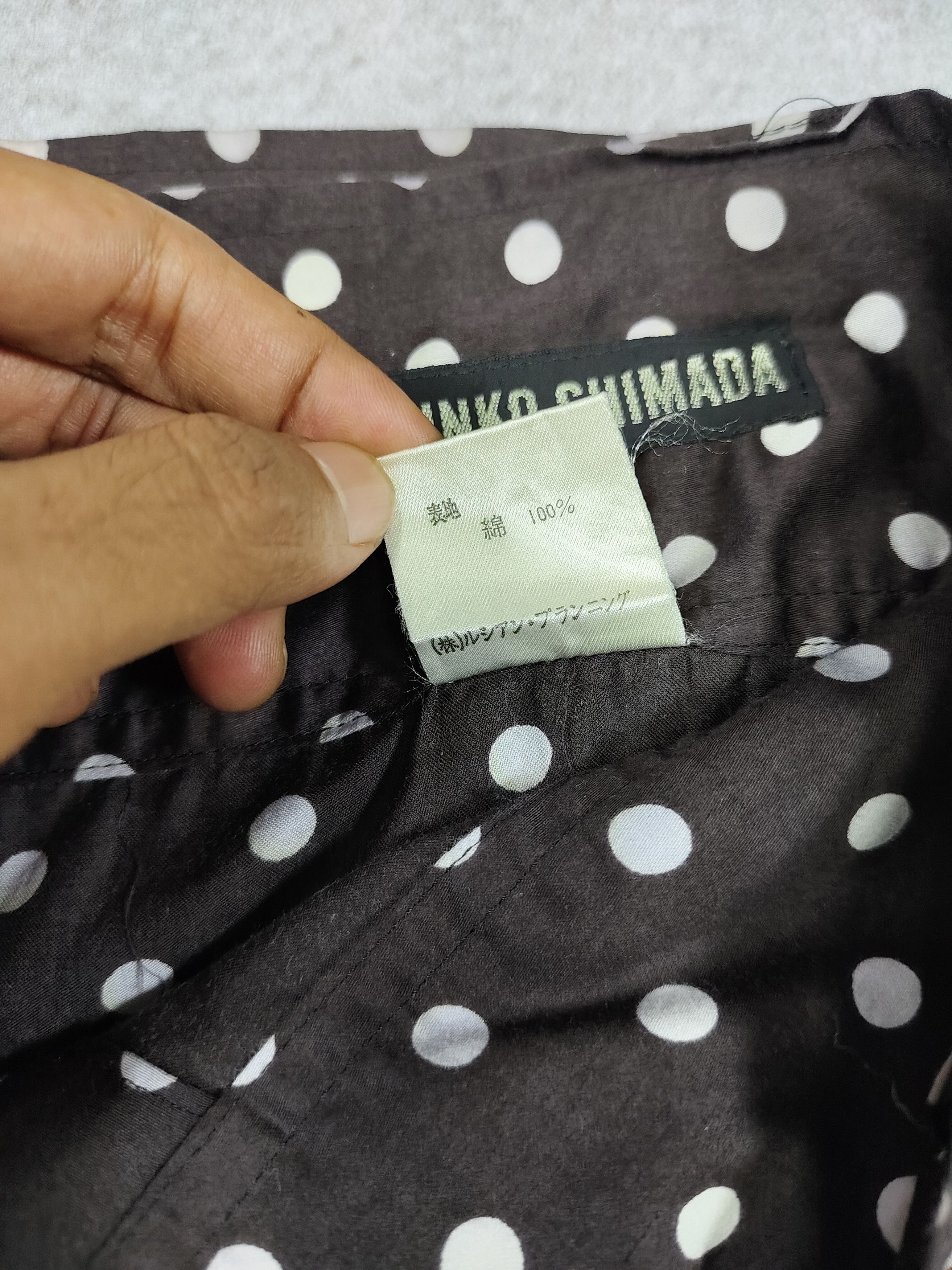 Junko Shimada 49AV Junko- 90s Archive Asymmetric PolkaDot Wrap Shorts Size 31" - 12 Thumbnail
