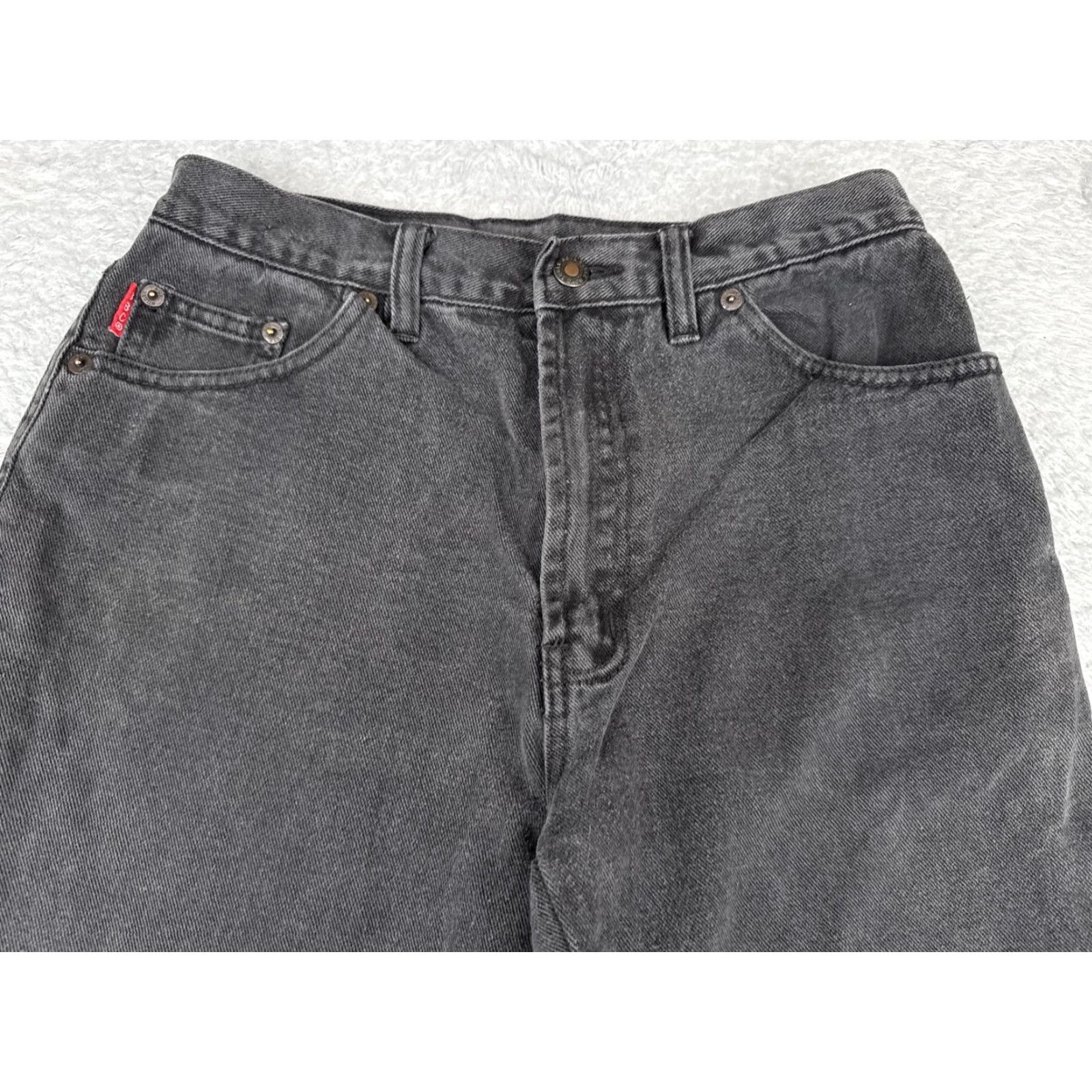 Big Dogs VINTAGE Bugle Boy Jeans Mens 31x32 Black Gray Denim Straight Leg Zip Fly 90s Size US 31 - 4 Thumbnail