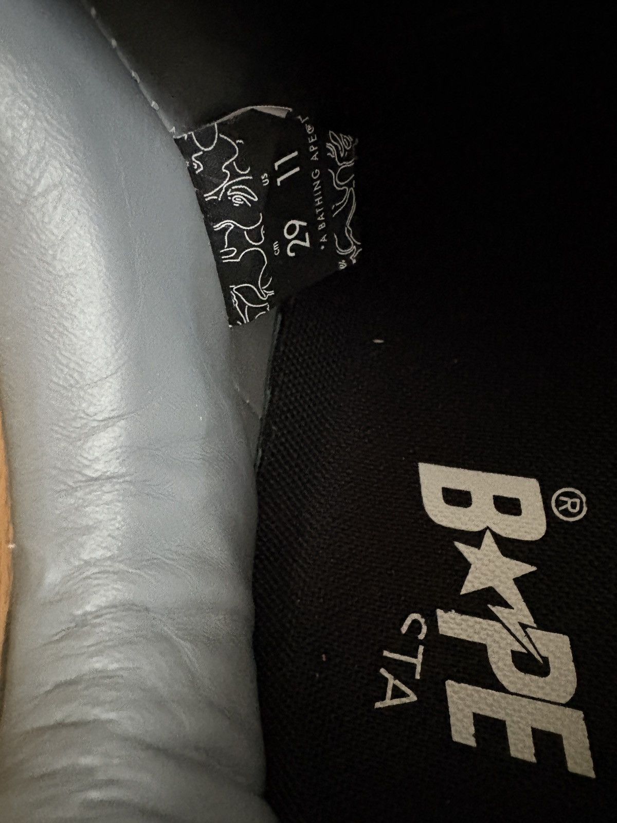 Bape Bapesta 'Text Code Camo - Charcoal' 2022 Size US 11 / EU 44 - 12 Thumbnail