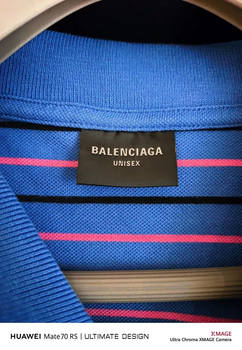 Balenciaga Balenciaga Wheat Stripe Polo Short Sleeve Size US M / EU 48-50 / 2 - 3 Thumbnail
