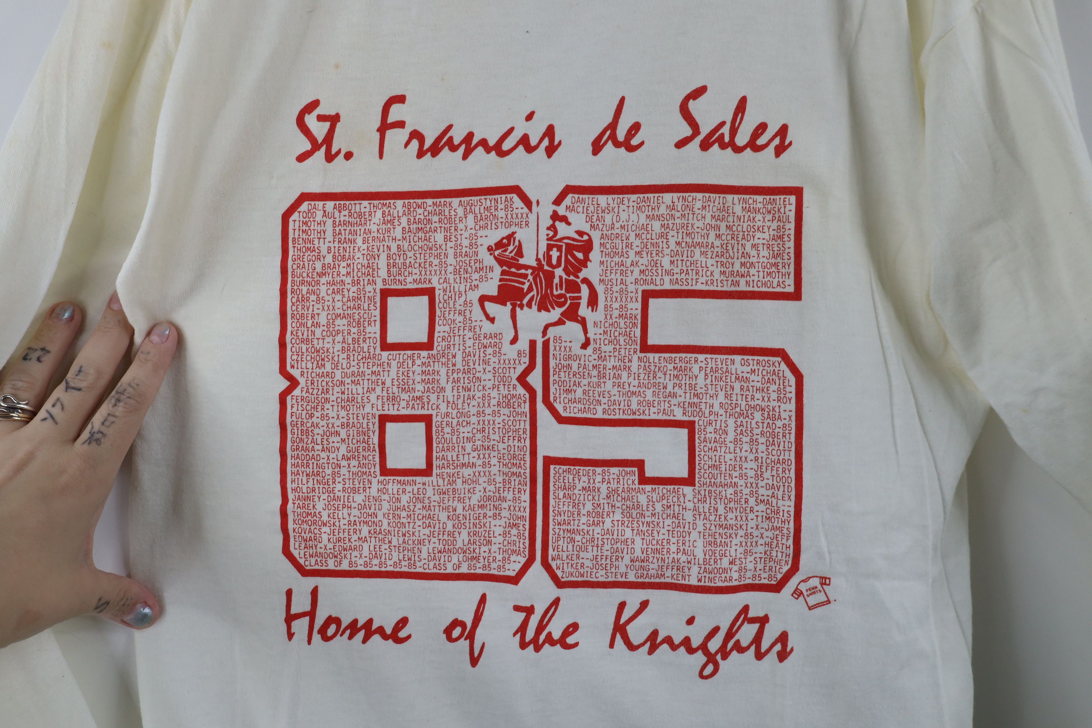 Vintage Vintage 80s Football Champs St Francis de Sales T-Shirt USA Size US L / EU 52-54 / 3 - 5 Thumbnail