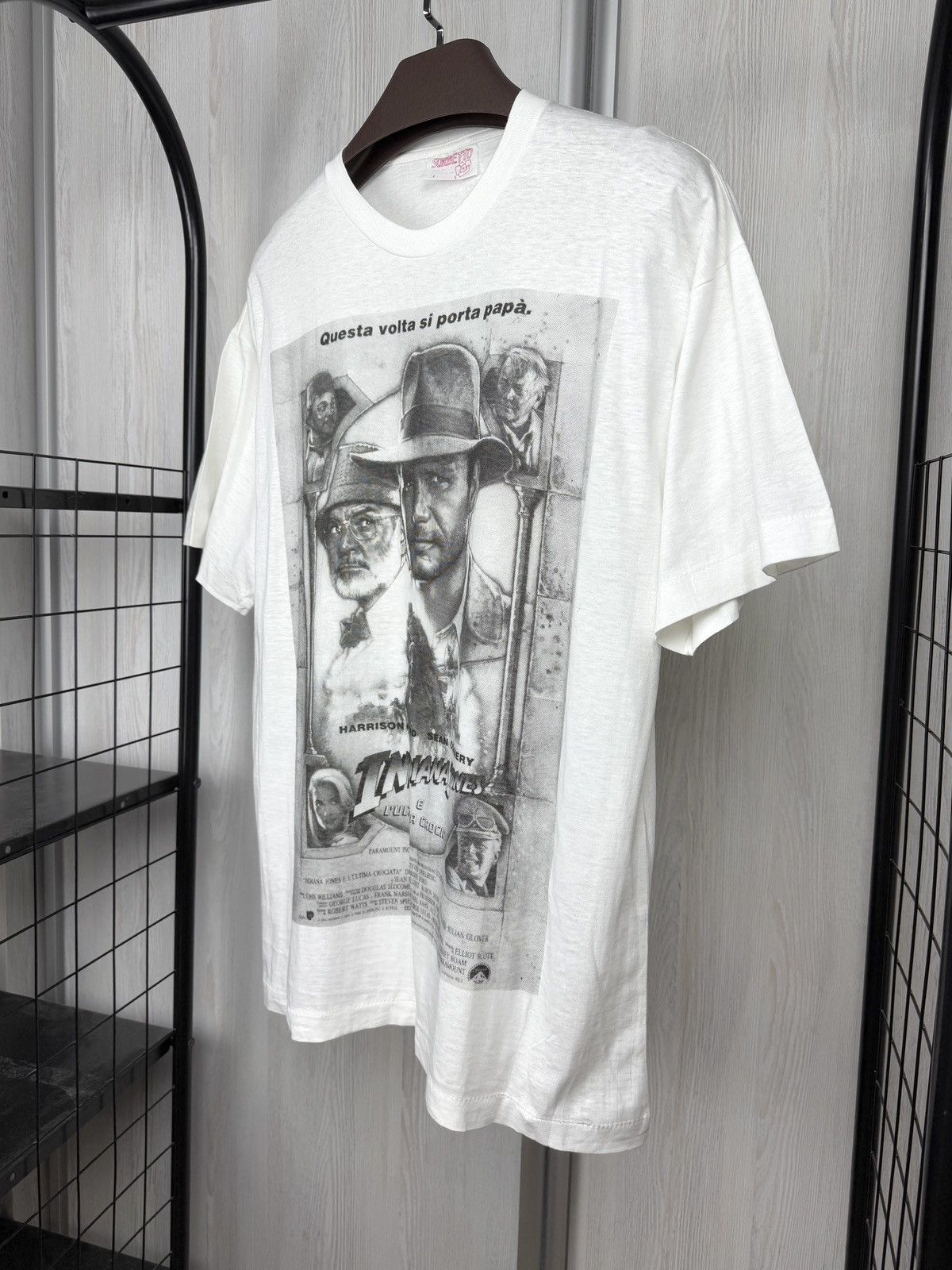 Vintage Vintage 80s 1989 Indiana Jones Last Crusade movie tee shirt Size US L / EU 52-54 / 3 - 5 Thumbnail
