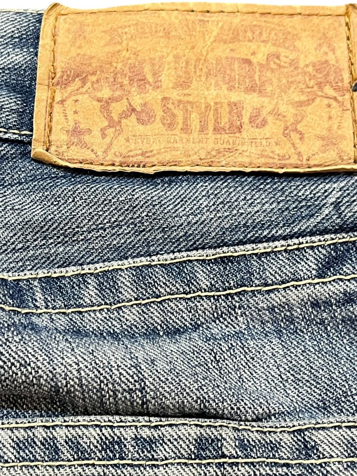 Japanese Brand Vintage Japanese Brand Faded Honeycomb Distressed Denim Size US 30 / EU 46 - 8 Thumbnail