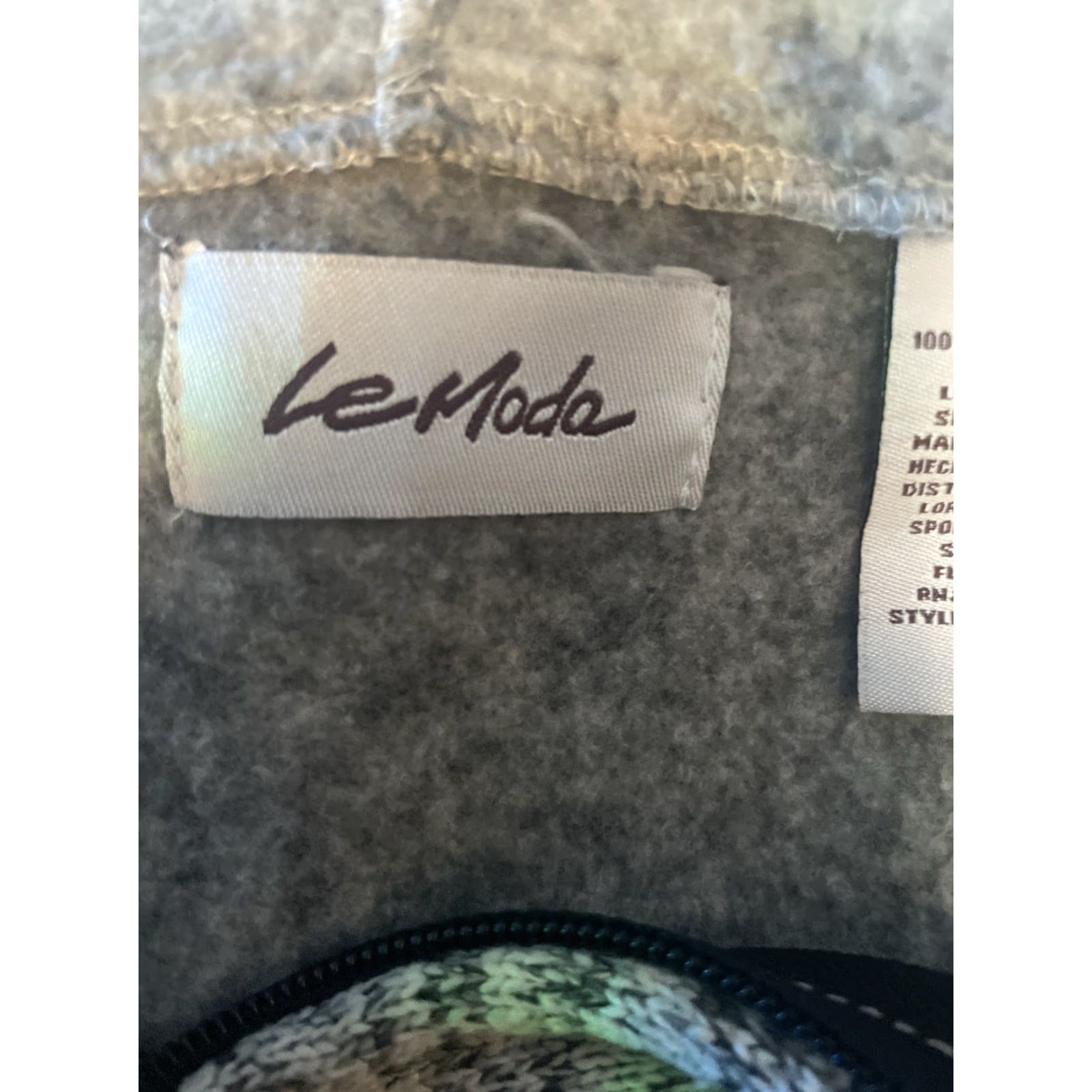 Vintage LeModa Fleece Shawl Womens 2XL Ivory Casual Winter Poncho Shawl Fleece Warm Soft Comfort Size ONE SIZE - 6 Thumbnail