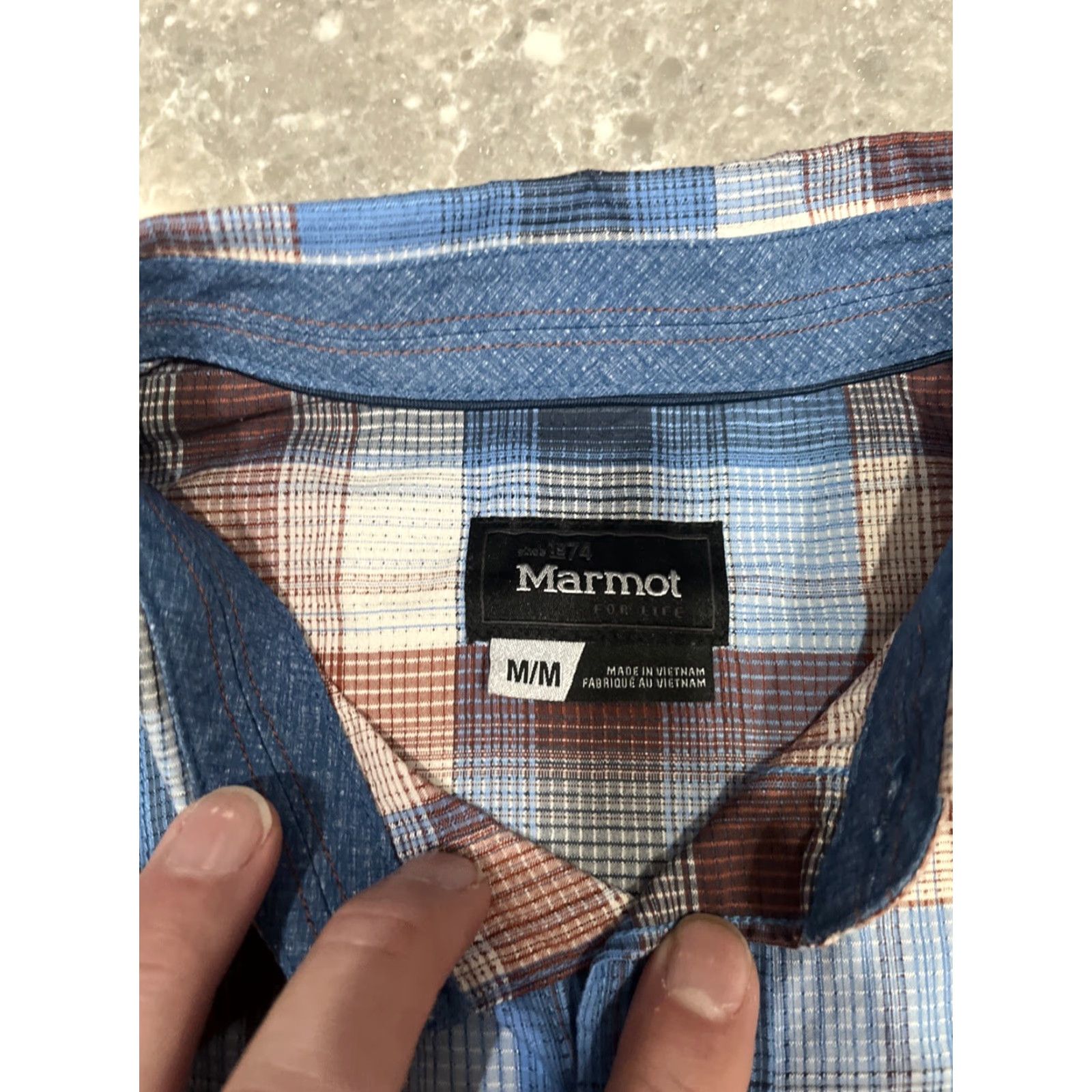 Marmot Marmot For Life Casual Plaid Short Sleeve Button-Down Shirt Men's M Hiking Size US M / EU 48-50 / 2 - 3 Thumbnail