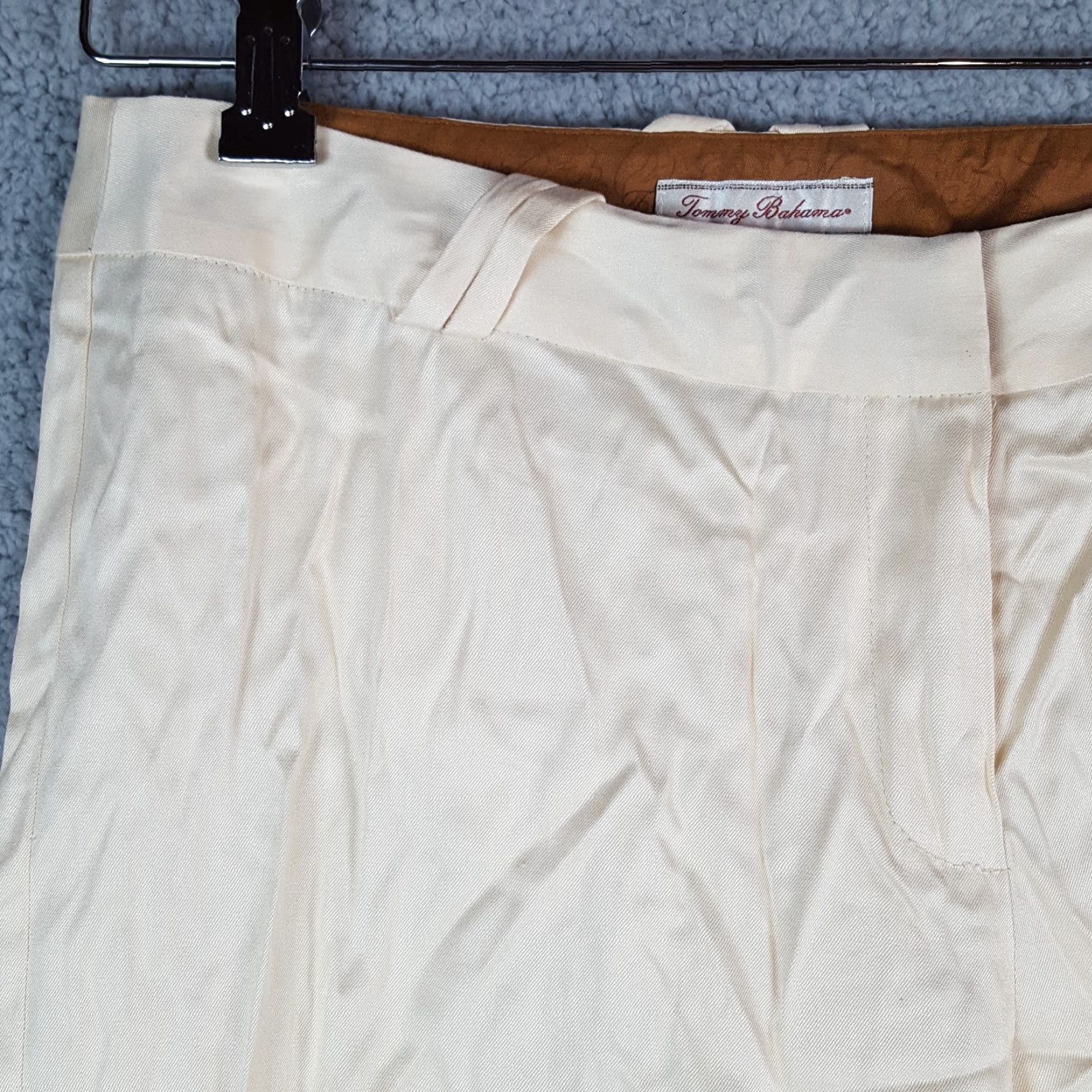 Tommy Bahama VINTAGE Y2K Silk Wide Leg Capris Women's Size 8 Capri Pants 2000s Relaxed Fit Size 24" / US 00 / IT 34 - 3 Thumbnail