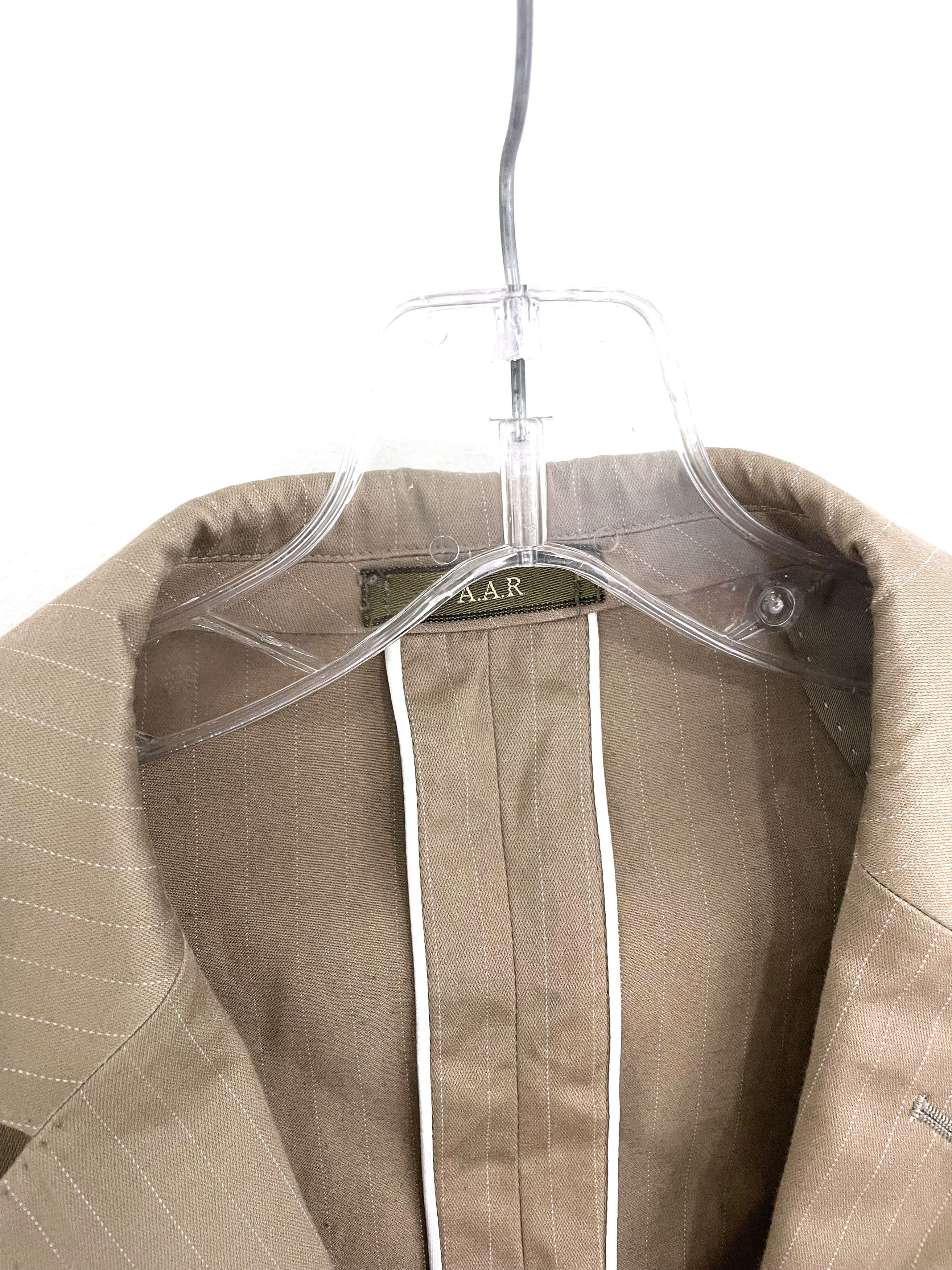 Yohji Yamamoto AAR Pinstripe Blazer Size US M / EU 48-50 / 2 - 3 Thumbnail