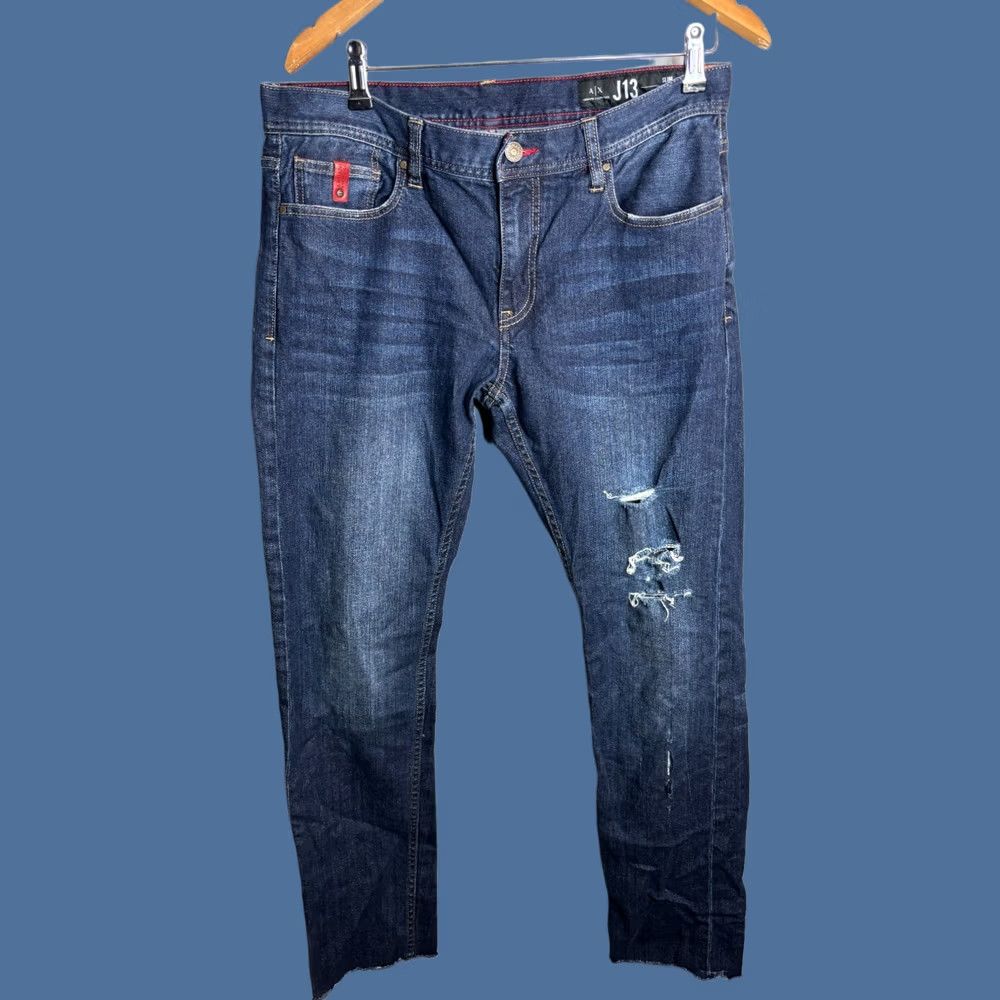 Armani Exchange Armani Exchange Jeans Men’s J13 Slim Denim Indigo Blue 31 5854 Slim Fit City Logo USA Size US 31 - 1 Thumbnail