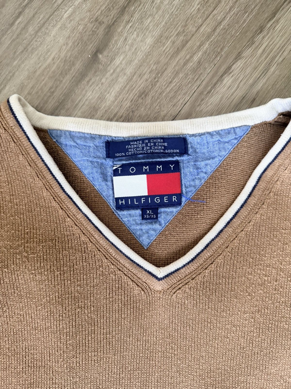 Tommy Hilfiger Vintage Tommy Hilfiger Sweater Vest Sleeveless Brown Size XL Size US XL / EU 56 / 4 - 3 Thumbnail