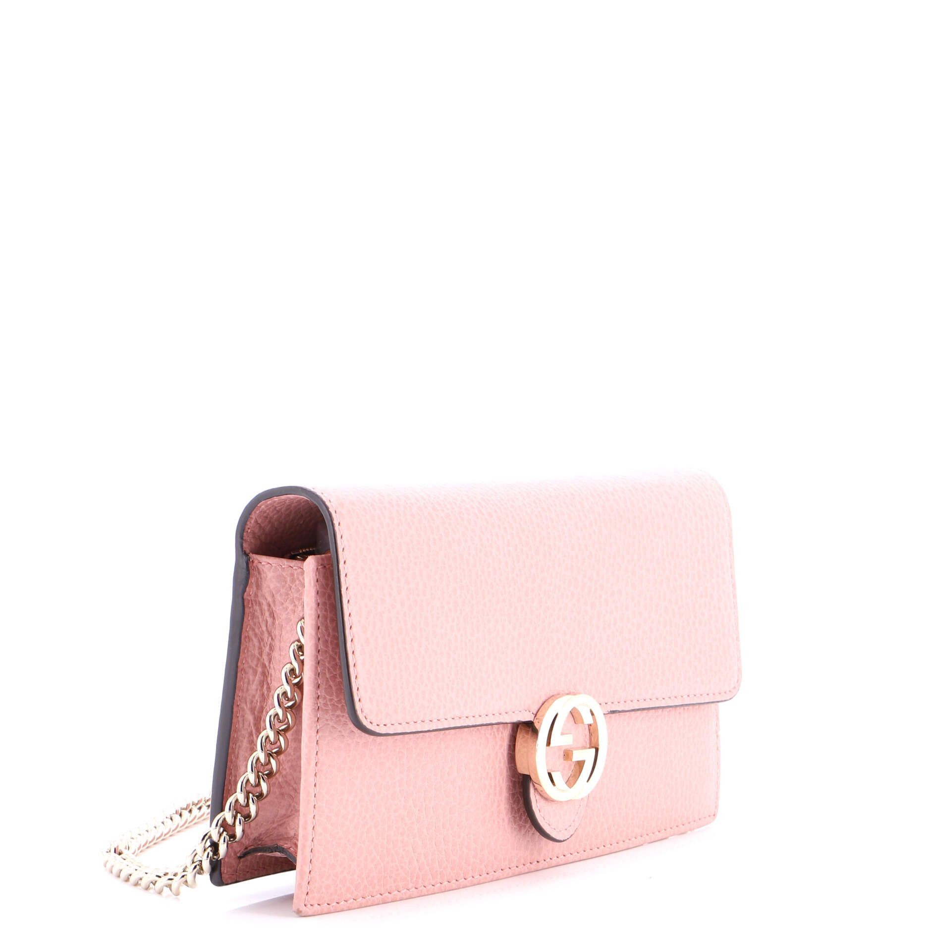 Gucci Interlocking Wallet on Chain Leather Size ONE SIZE - 1 Thumbnail