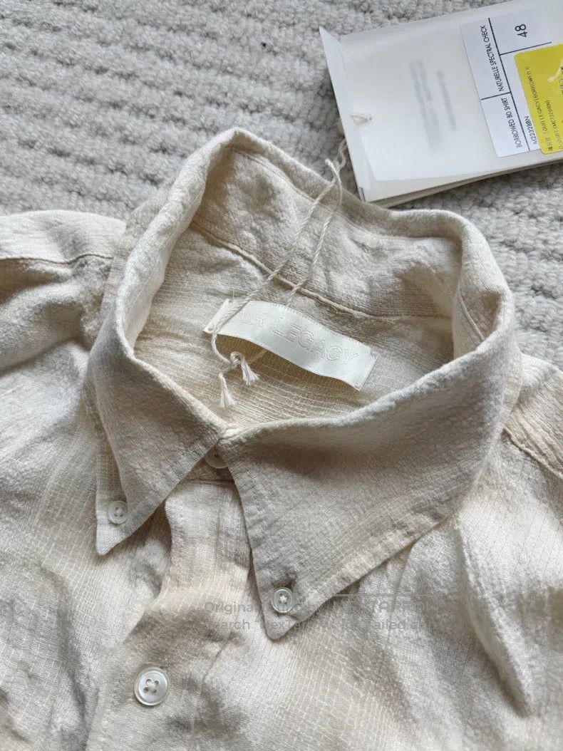 Our Legacy Our Legacy Gingham Bubbles Cotton, Linen Beige Long Sleeve Size US M / EU 48-50 / 2 - 3 Thumbnail