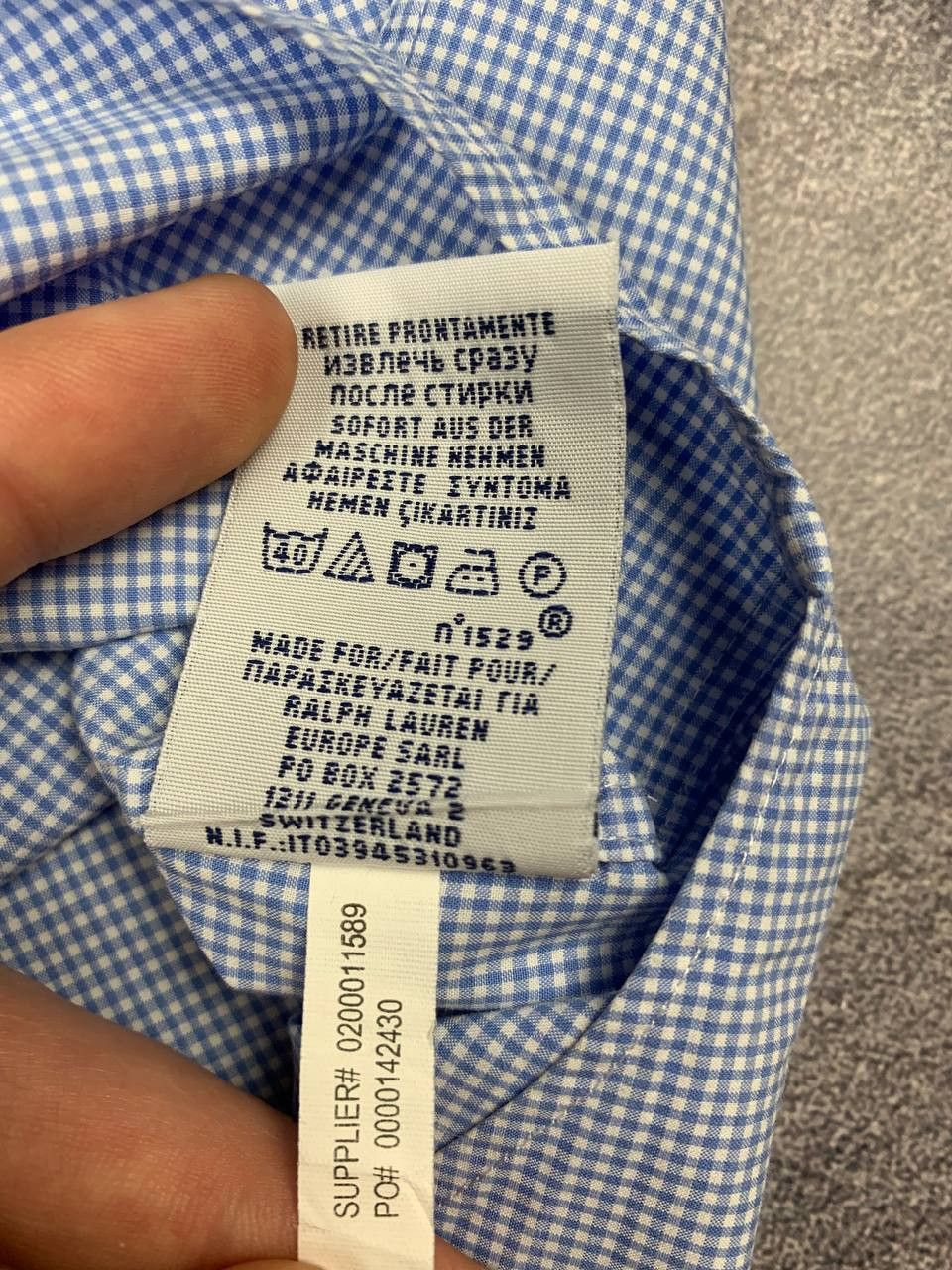 Polo Ralph Lauren Polo Ralph Lauren Men's Shirt Light Blue Gingham Size US L / EU 52-54 / 3 - 20 Thumbnail