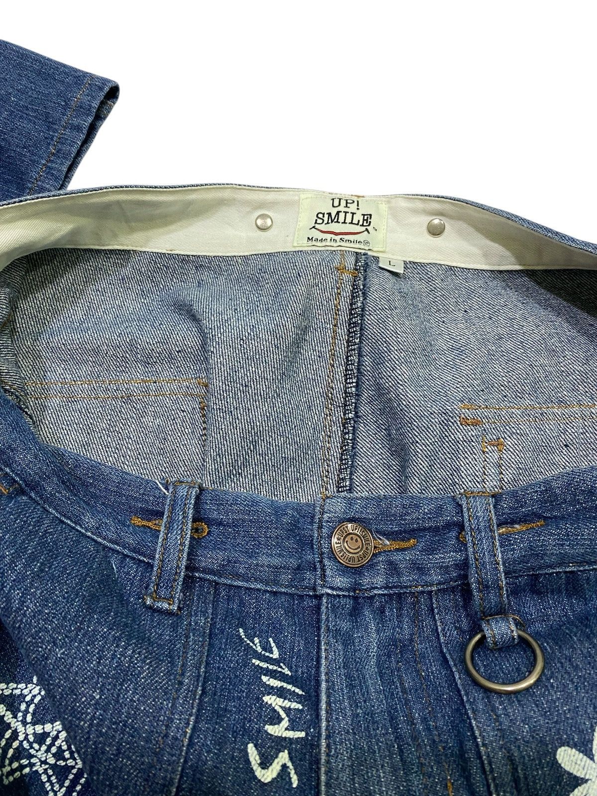 Japanese Brand Japanese Brand X Up Smile painted jeans Size US 34 / EU 50 - 23 Thumbnail