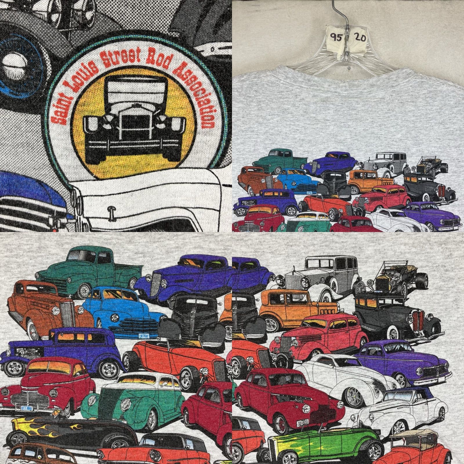 Jerzees Mens JERZEES T-Shirt Street Rod Shirt Gray L Adult Regular Size US L / EU 52-54 / 3 - 9 Thumbnail
