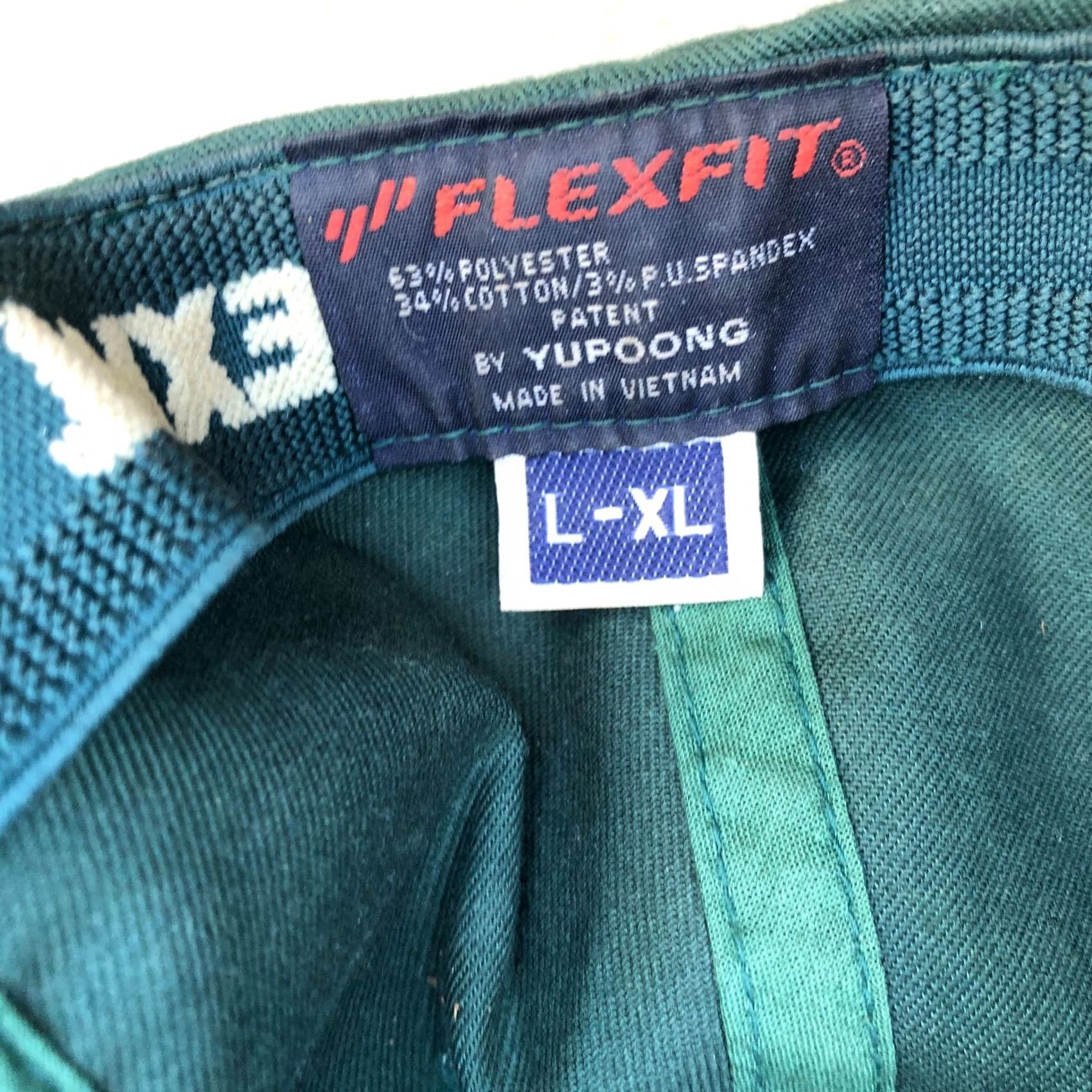 Vintage YUPOONG ARB PSC Fitted Hat Men's L/XL Flexfit Green Cap Embroidered Size ONE SIZE - 5 Thumbnail