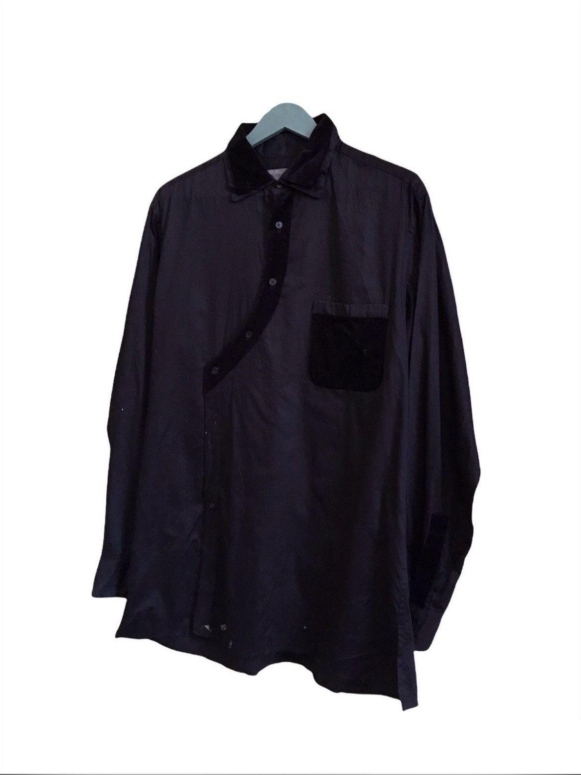 Yohji Yamamoto Yohji Yamamoto Cheongsam Style Button Up Shirt Size L / US 10 / IT 46 - 2 Thumbnail