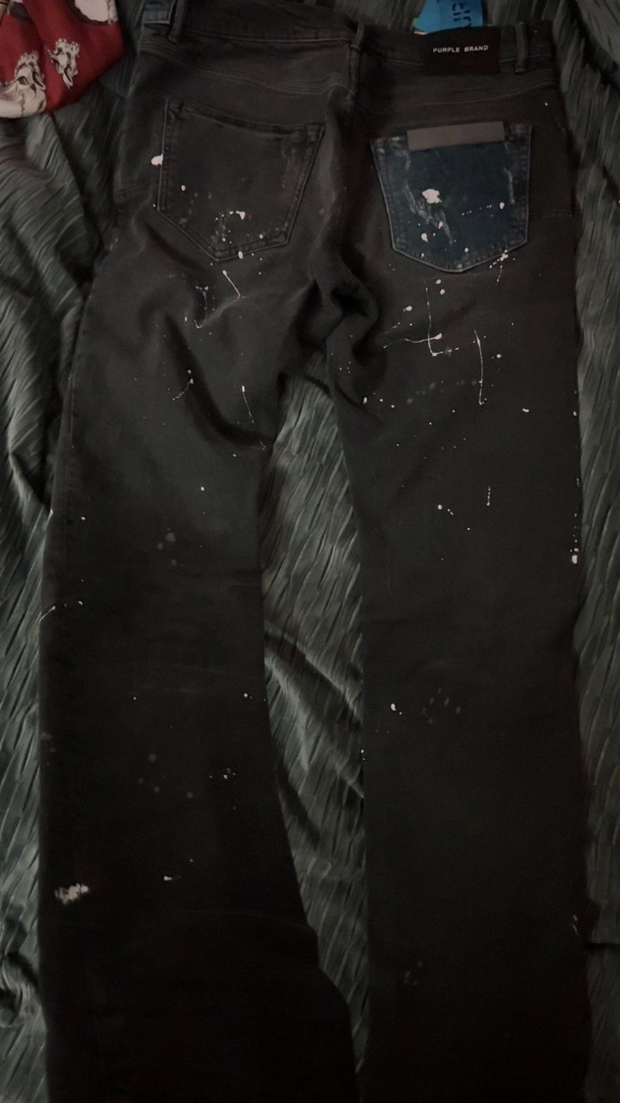 Purple Purple Men's paint-splatter Patch Jeans Size US 34 / EU 50 - 3 Thumbnail
