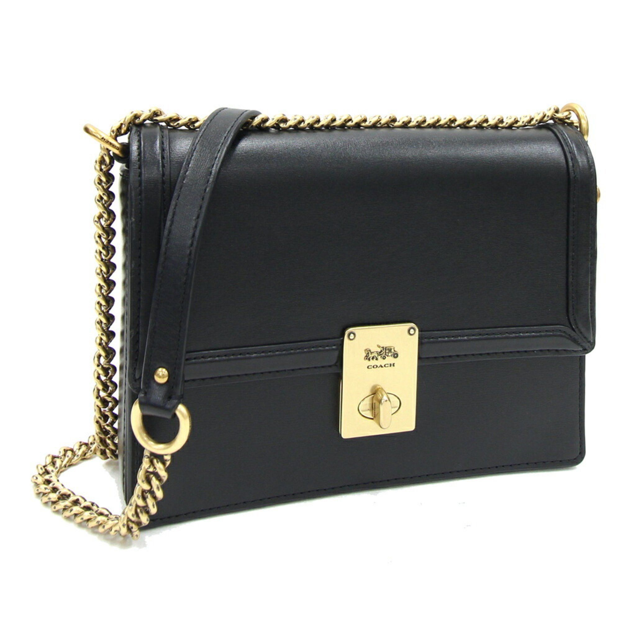 coach hutton shoulder bag black