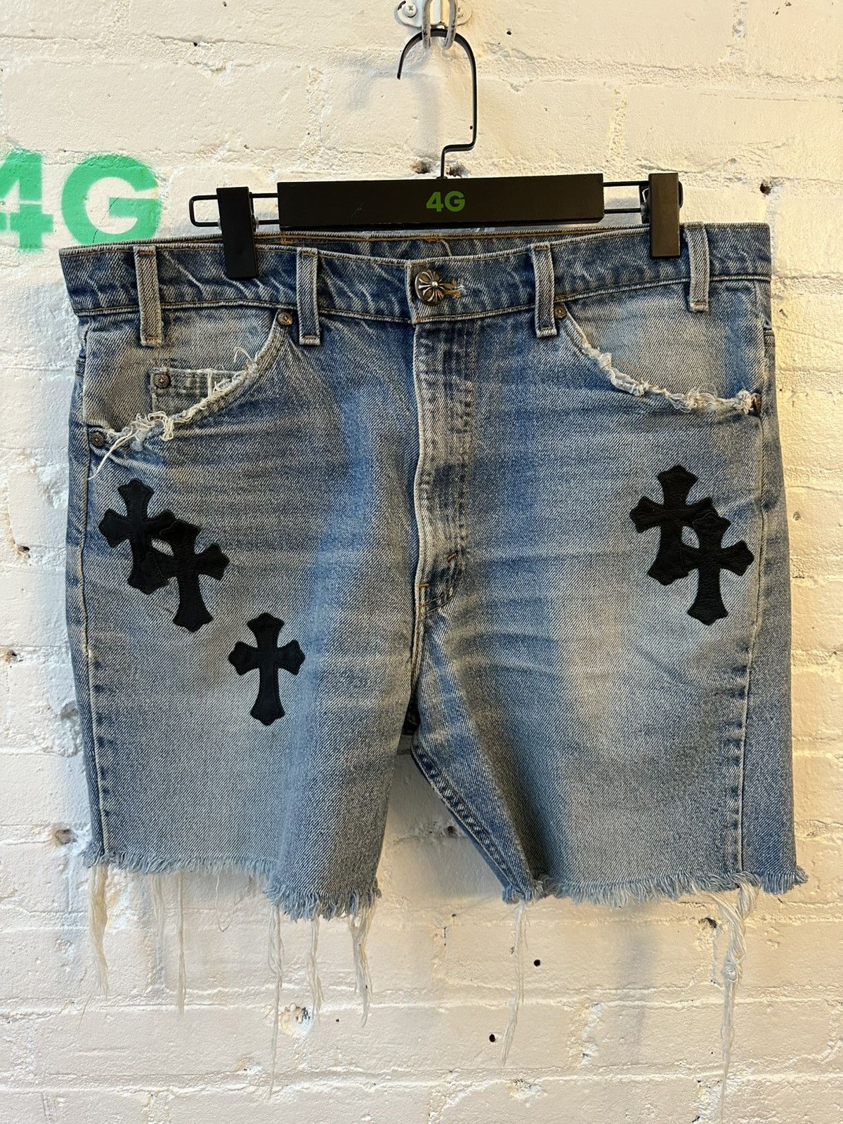 Chrome Hearts Chrome Hearts Levi cross patch shorts SICK Size US 34 / EU 50 - 1 Thumbnail