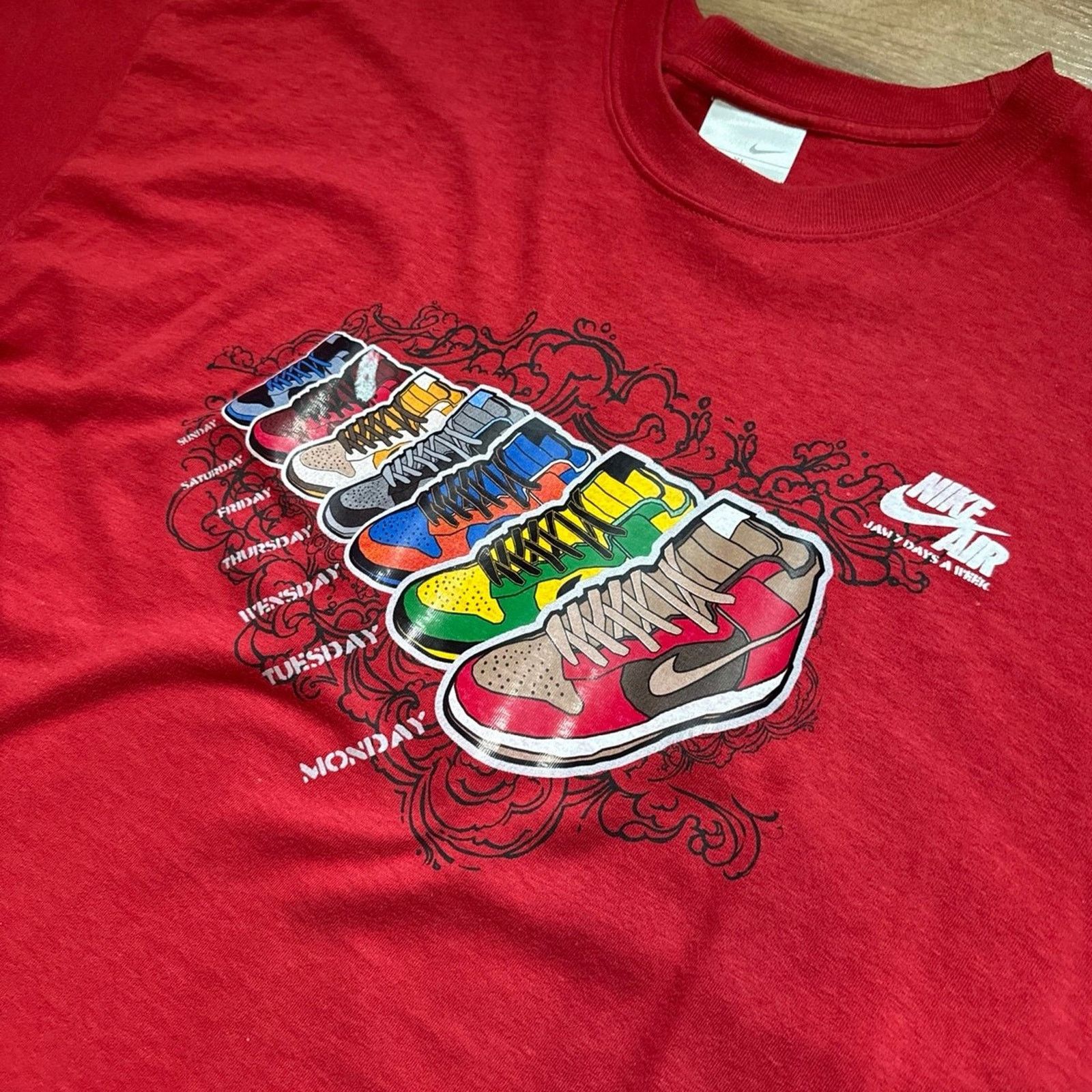 Nike Y2K Nike Dunk Jam 7 Days A Week Short Sleeve Shirt Size US XL / EU 56 / 4 - 2 Thumbnail