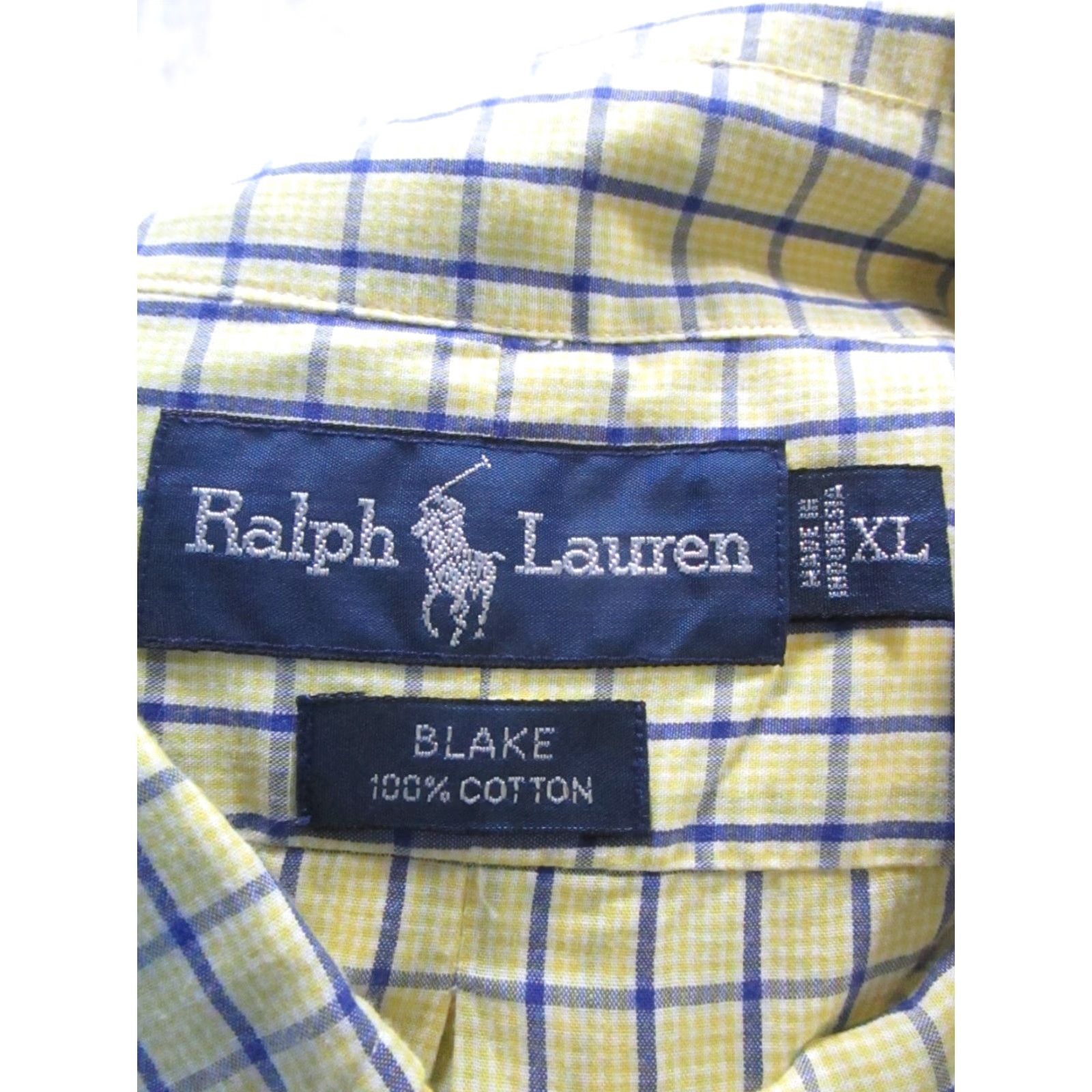 Ralph Lauren VINTAGE Ralph Lauren Shirt Mens XL Yellow Cotton Button Up Size US XL / EU 56 / 4 - 3 Thumbnail
