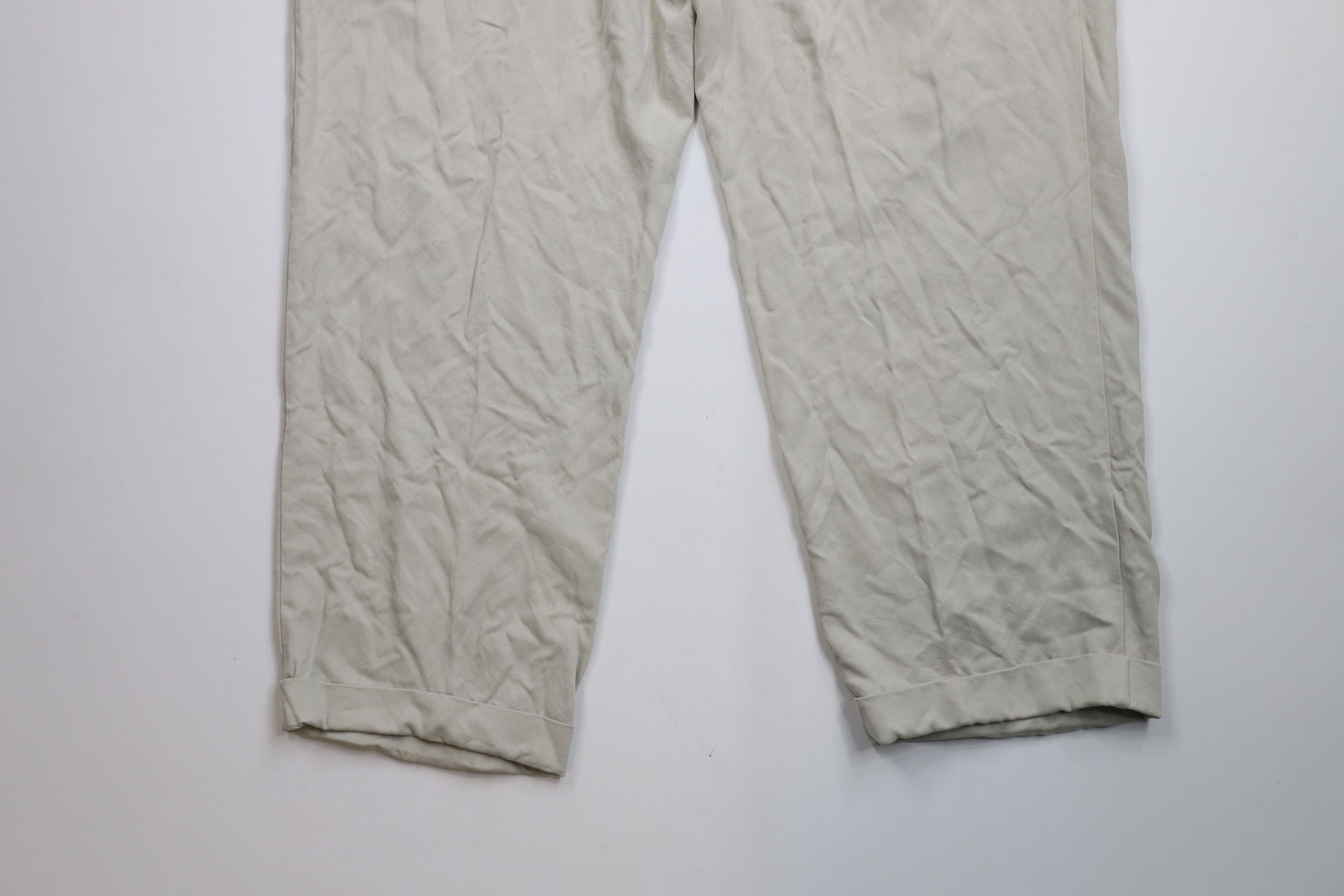 Tommy Bahama × Vintage Vintage 90s Tommy Bahama Silk Wide Leg Chino Pants Gray Size US 38 / EU 54 - 13 Thumbnail