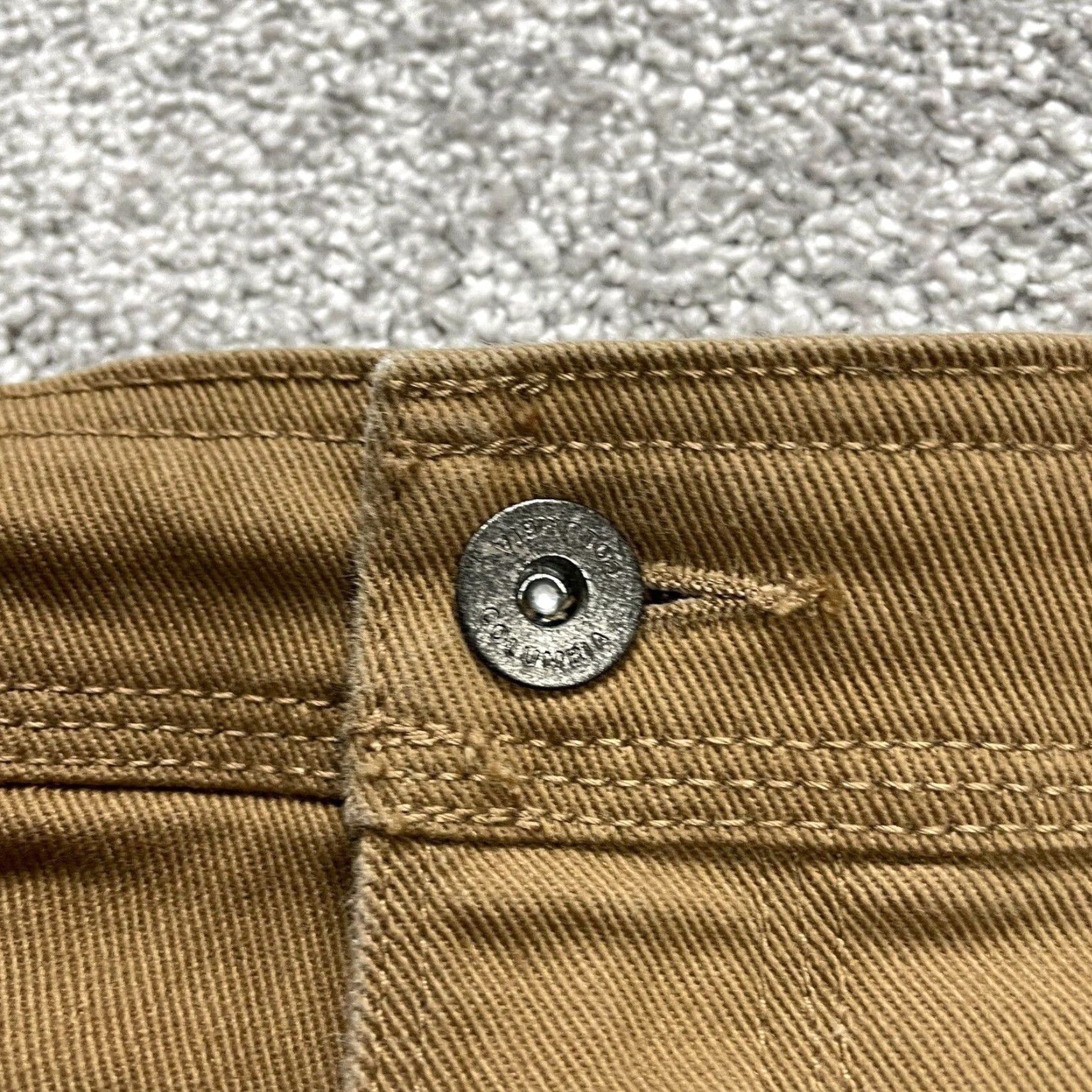 Vintage Columbia Carpenter Pants Mens 42x31 Brown Cotton Canvas Workwear Straight Size US 42 / EU 58 - 3 Thumbnail