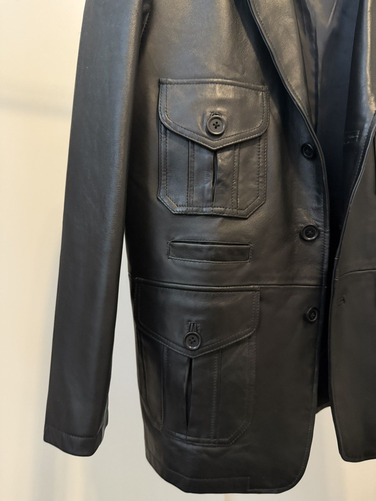Yves Saint Laurent Yves Saint Laurent Inspired Safari Leather Jacket Size US XS / EU 42 / 0 - 2 Thumbnail
