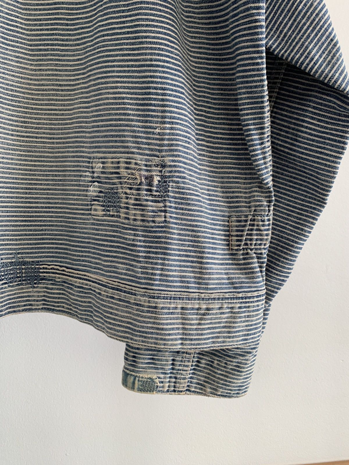 Kapital Kountry Kapital Indigo Stripe Button Patch Zip Jacket Size US M / EU 48-50 / 2 - 16 Thumbnail