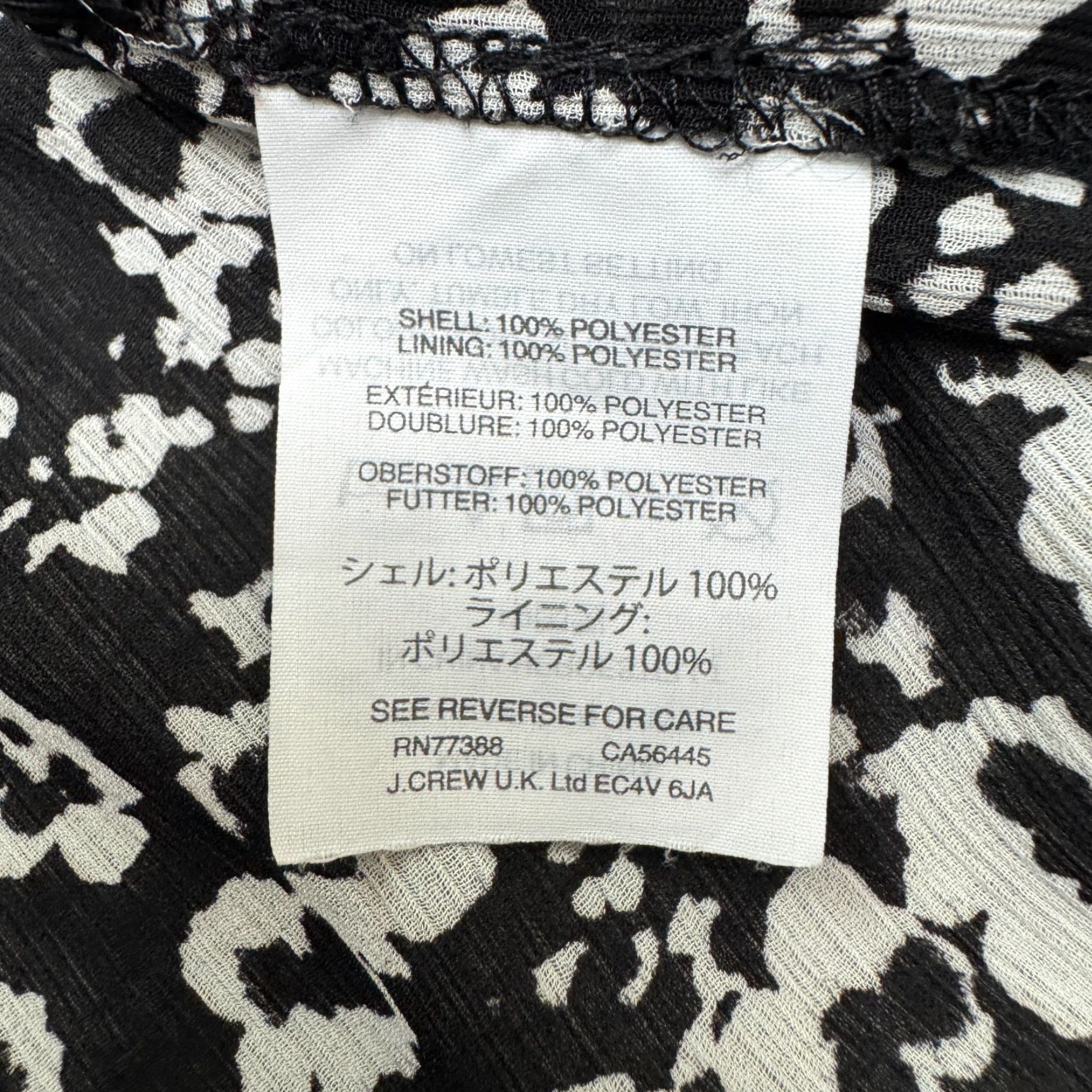 J.Crew J.CREW Merchantile Floral Ruffle Mini Dress Womens Petite Medium Black Elastic Shirt? Size M / US 6-8 / IT 42-44 - 5 Thumbnail