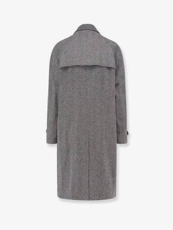 Brunello Cucinelli o1w1db10326 Cashmere Blend Coat in Grey Size US L / EU 52-54 / 3 - 2 Thumbnail