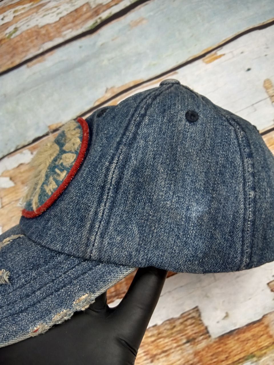 Japanese Brand Vintage Y2K JCap & Co 45 To North Denim Distressed Cap Size ONE SIZE - 2 Thumbnail
