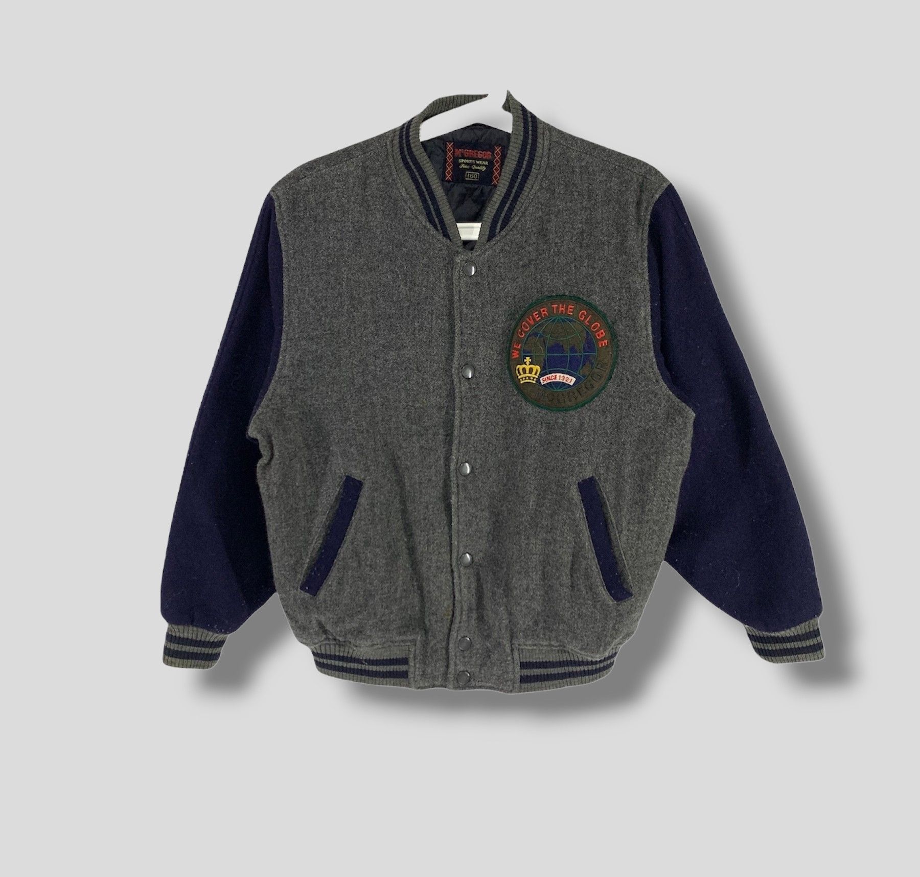 Vintage mcgregor embroidered logo varsity jacket