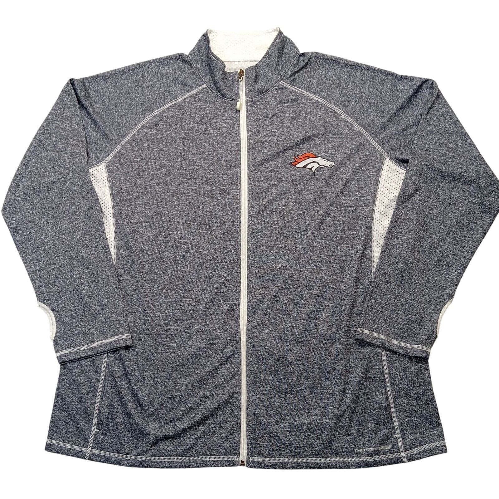 Majestic Majestic Thermabase Denver Broncos Jacket 1X Men Full Zip Size US XL / EU 56 / 4 - 1 Thumbnail