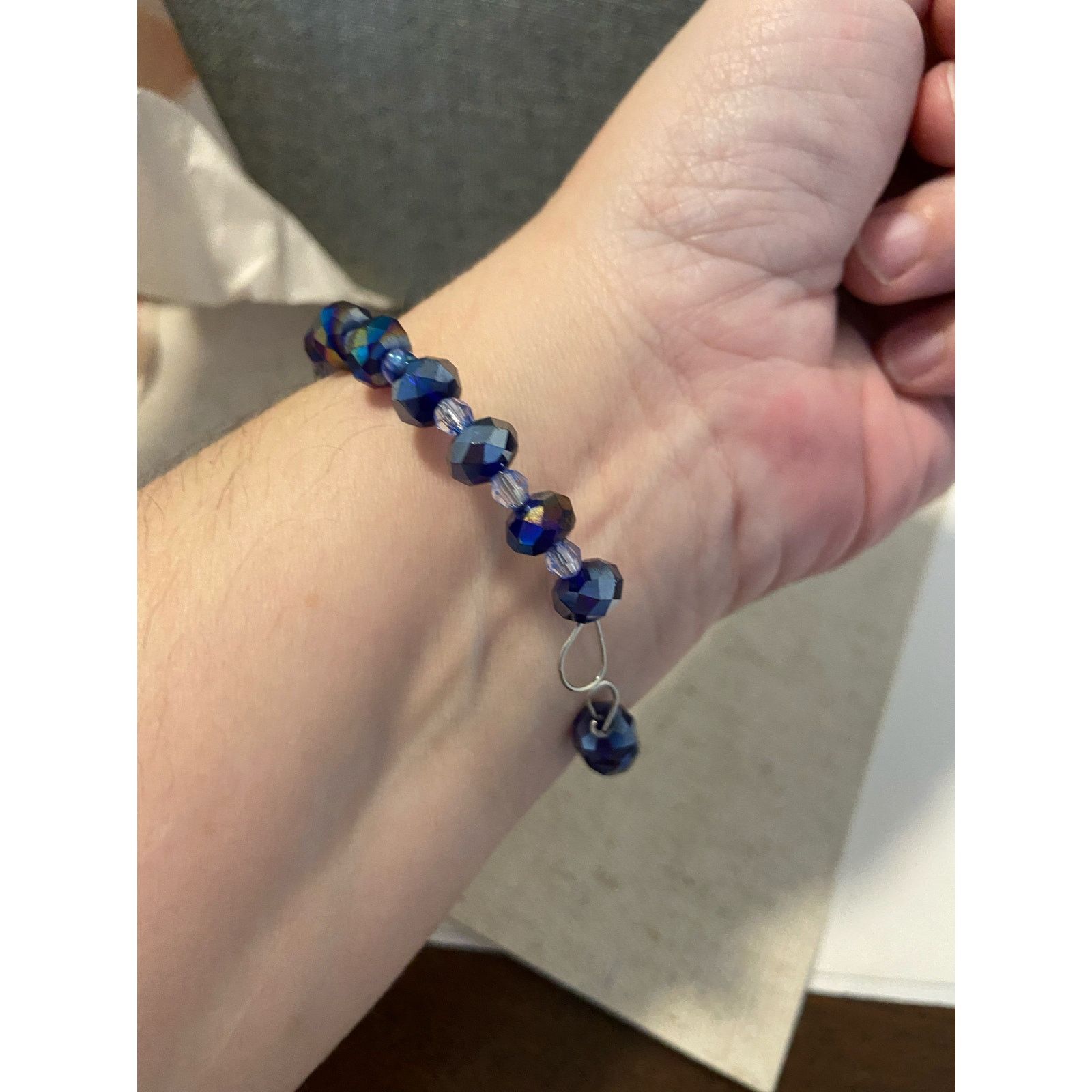 Handmade Handmade upcycled vintage bead bracelet iridescent Size ONE SIZE - 2 Thumbnail