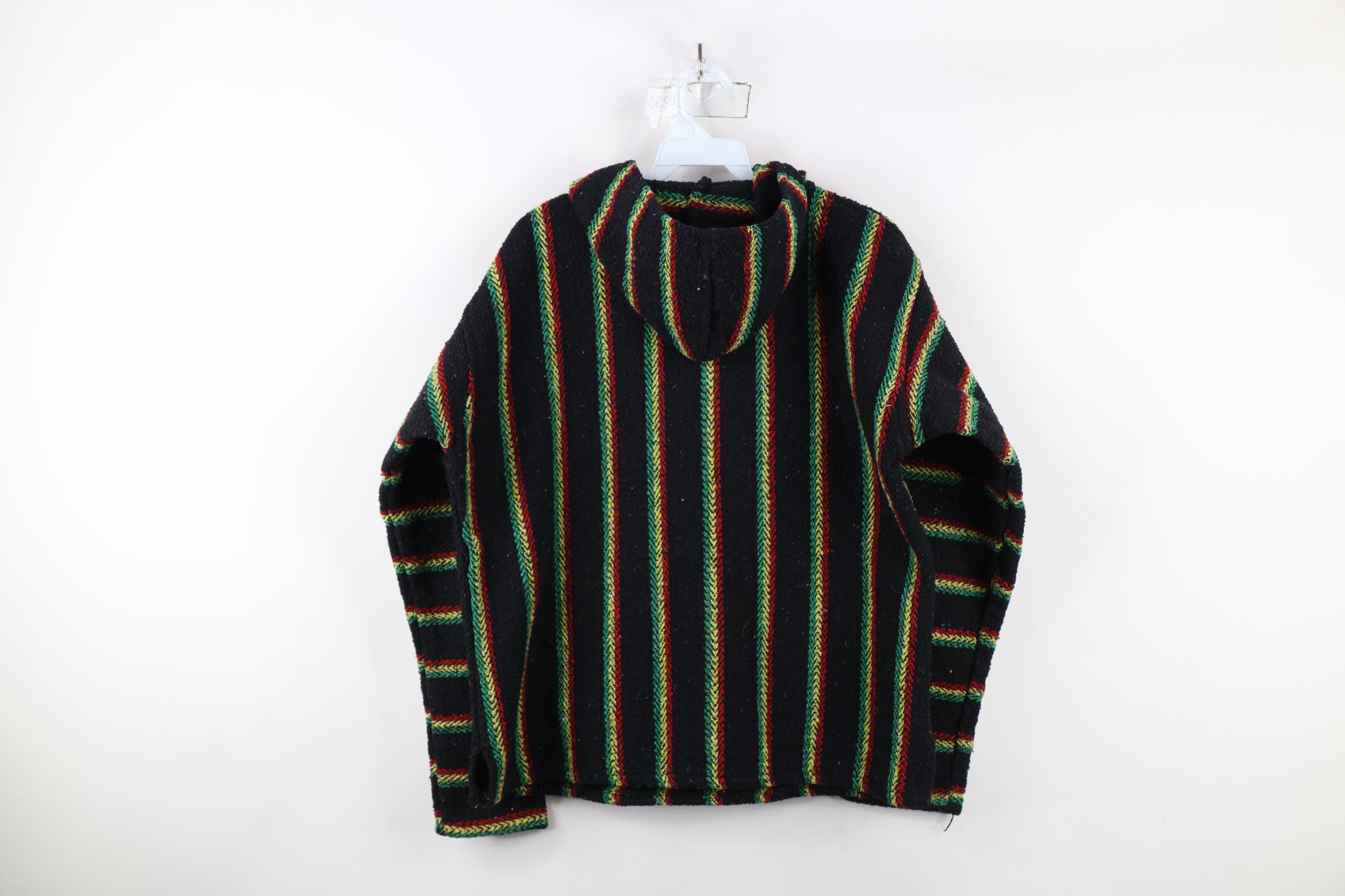 Vintage Vintage 90s Y2K Streetwear Striped Knit Drug Rug Hoodie Size US S / EU 44-46 / 1 - 11 Thumbnail