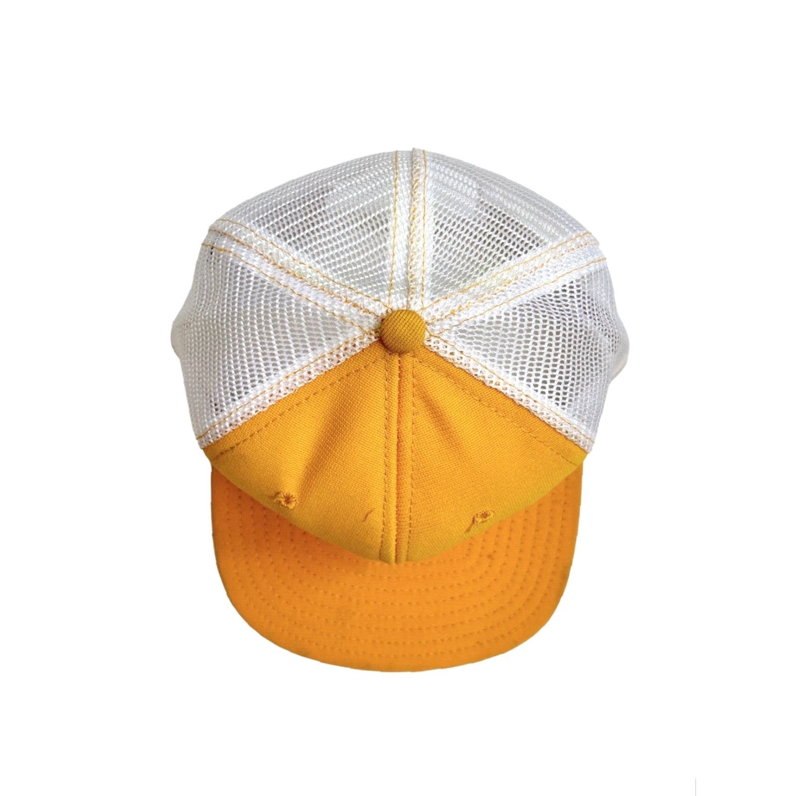 New Era VINTAGE New Era Snapback Hat Trucker Adjustable USA 90s Deadstock NWOT Yellow Mens Size S/M Size ONE SIZE - 4 Thumbnail