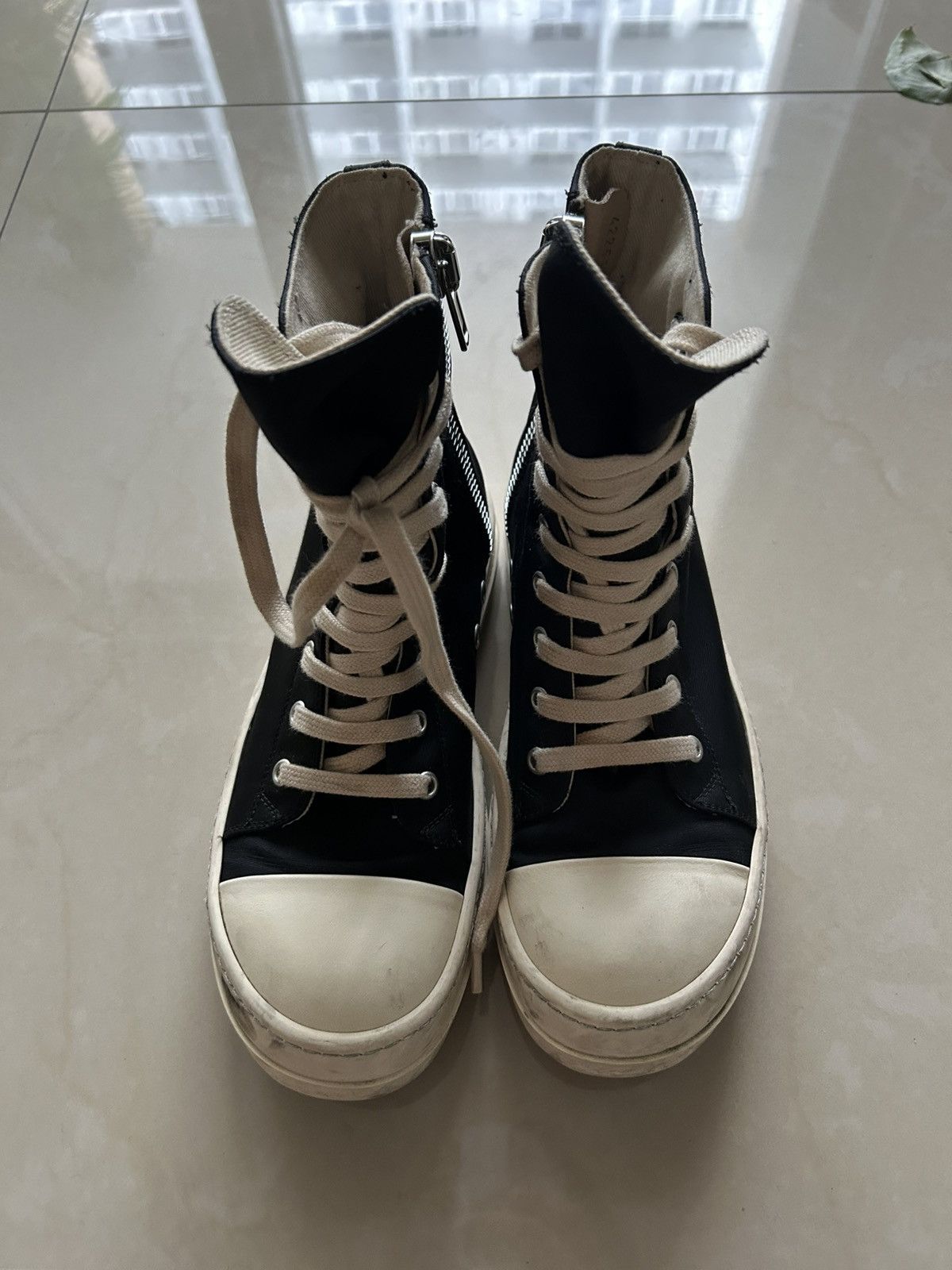 Rick Owens Rick Owens Pentagram Drkshwd Hightop Ramones Size US 7 / IT 37 - 3 Thumbnail