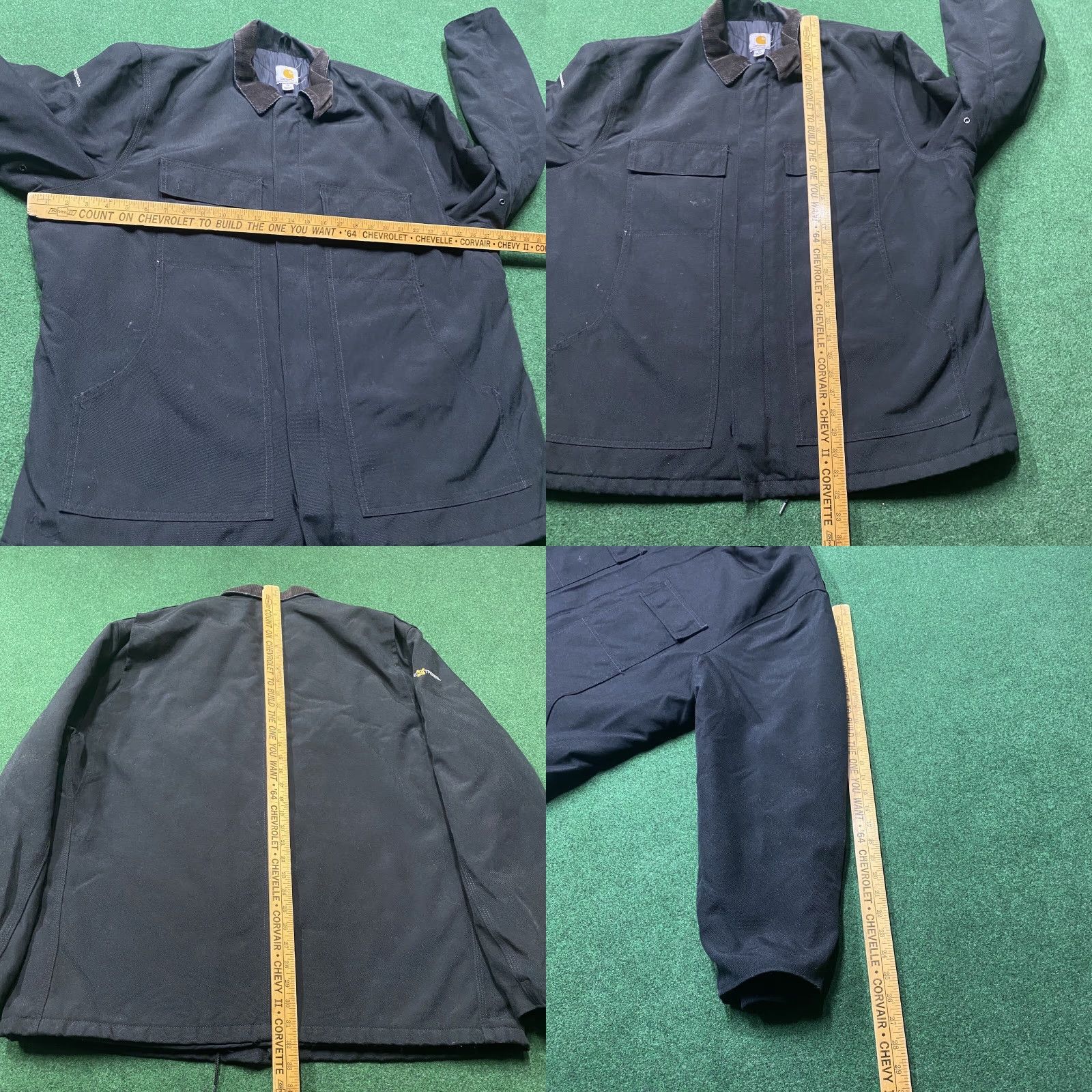 Carhartt VINTAGE Carhartt Jacket Mens XL Black Canvas Quilted Lined Work Coat Size US XL / EU 56 / 4 - 8 Thumbnail