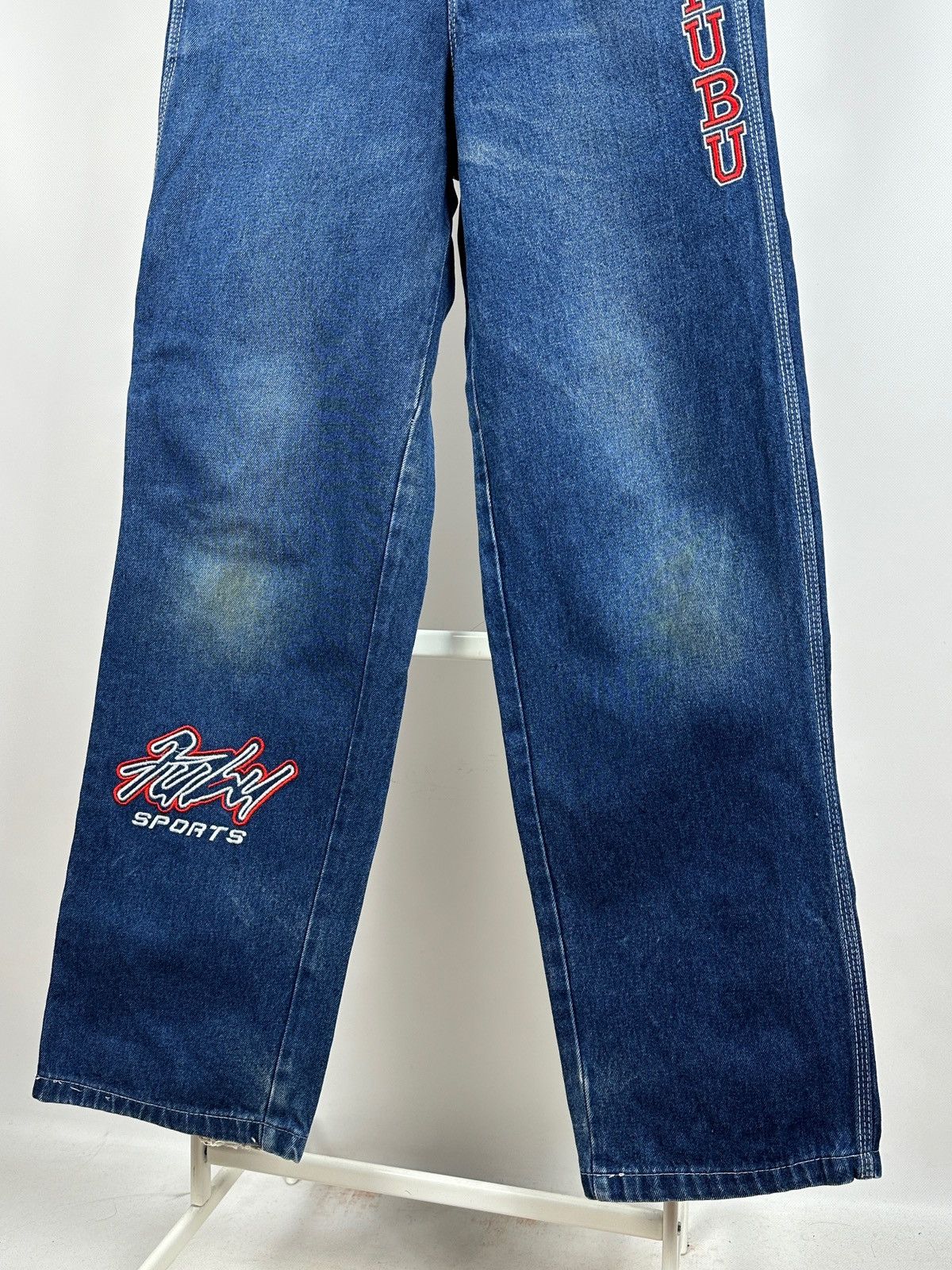 Fubu Vintage Fubu Sports Cargo Baggy Denim Pants Rap Style Size US 28 / EU 44 - 10 Thumbnail