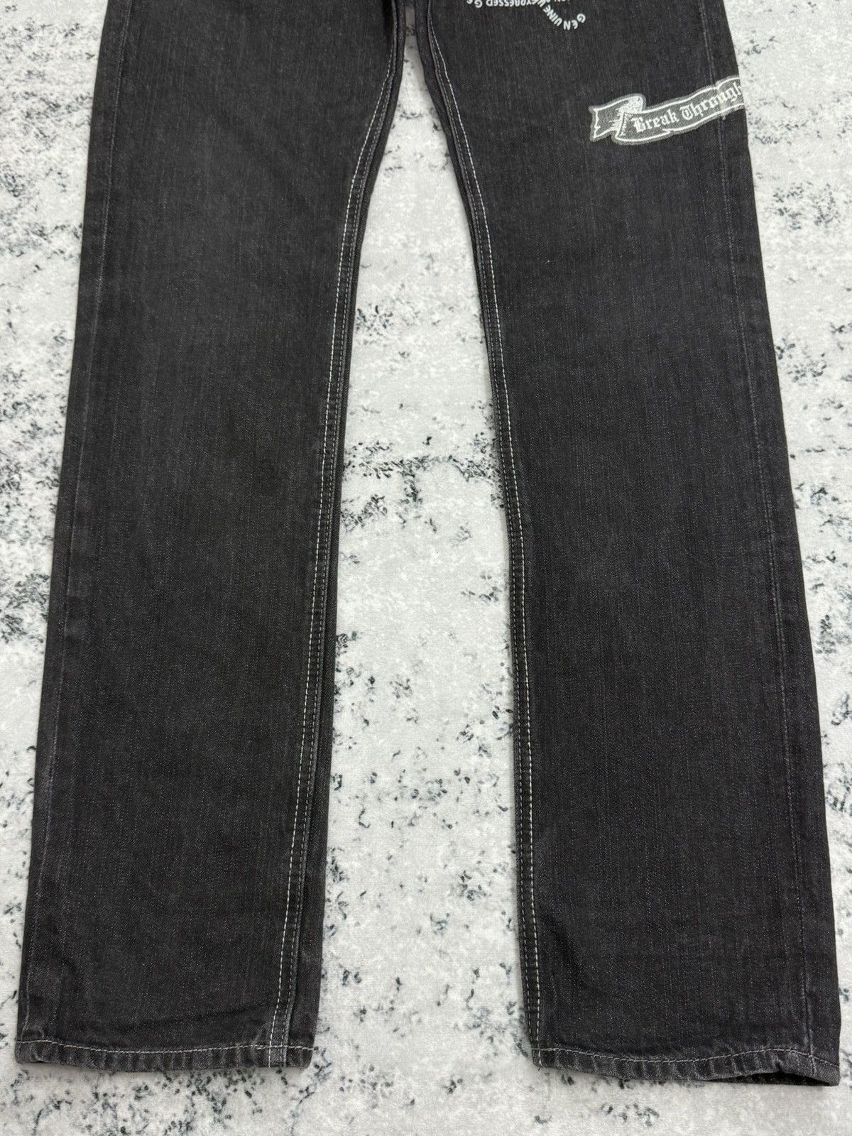 Seditionaries Y2K Wild Life Japan Skull Hexagram Punk Denim Jeans Size US 30 / EU 46 - 7 Thumbnail