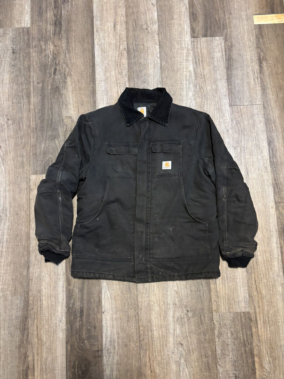 Carhartt Distressed Carhartt Detroit Jacket Corduroy Collar Faded Size US L / EU 52-54 / 3 - 1 Thumbnail