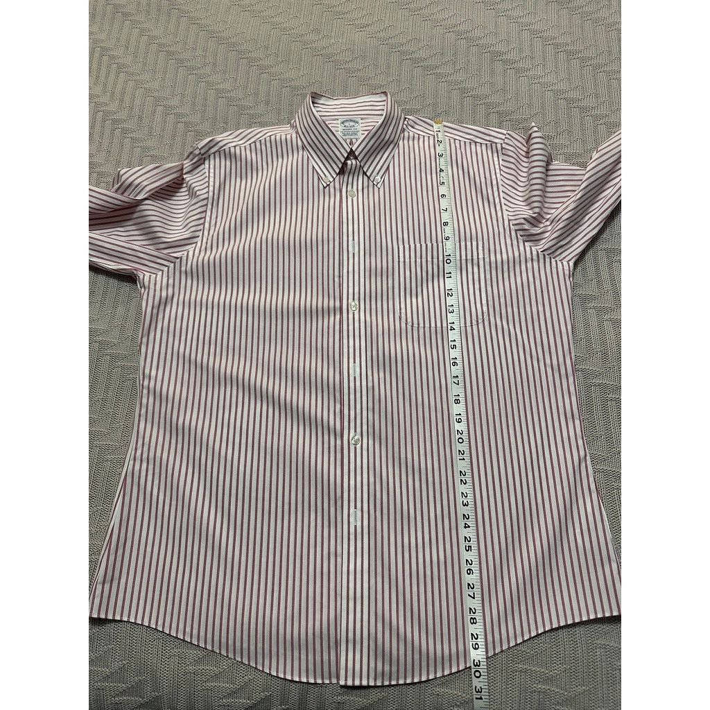 Brooks Brothers Brooks Brothers mauve striped Regent fit button down size L Size US L / EU 52-54 / 3 - 7 Thumbnail